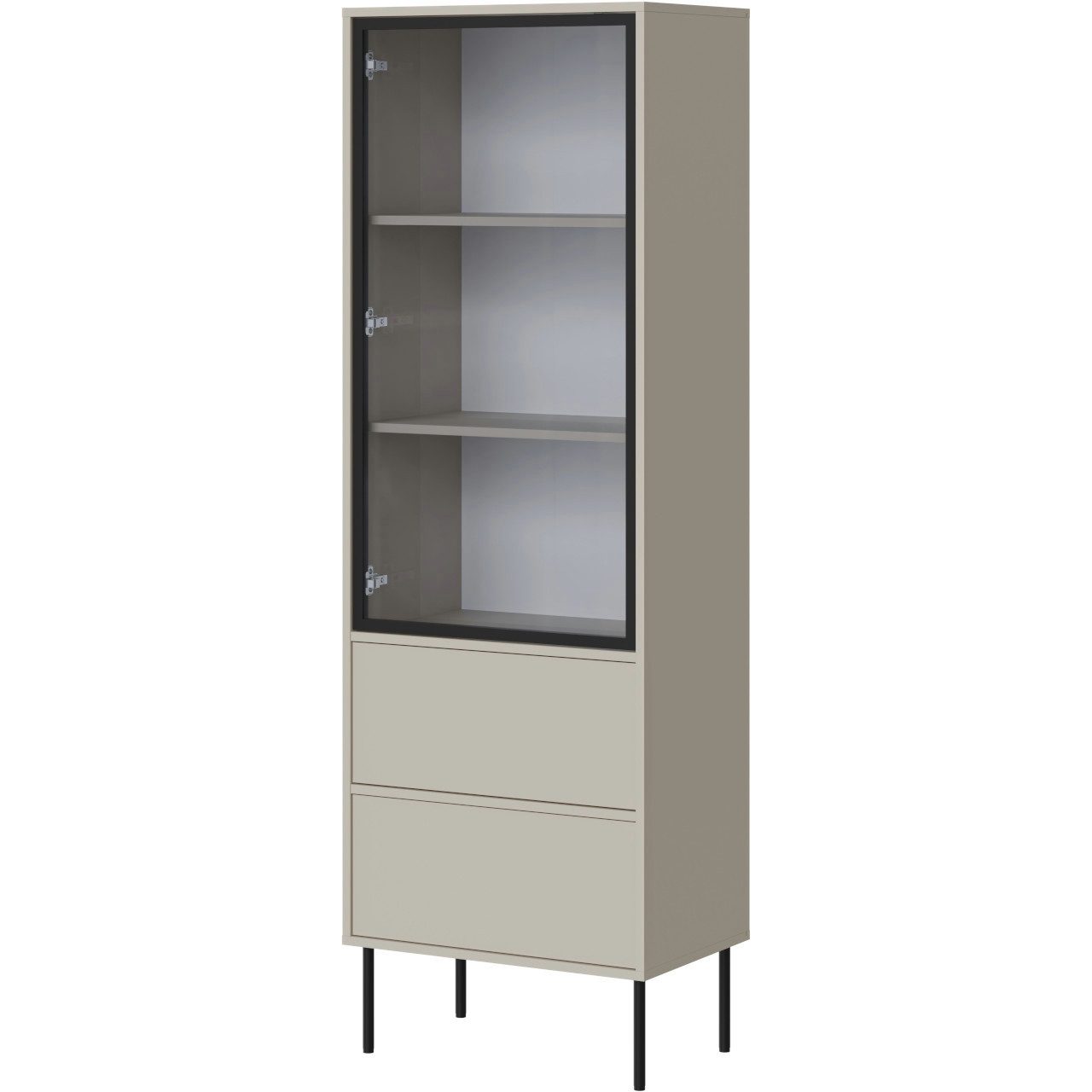 MOEBLINE Standvitrine Vitrine DELLI 60 kaschmir