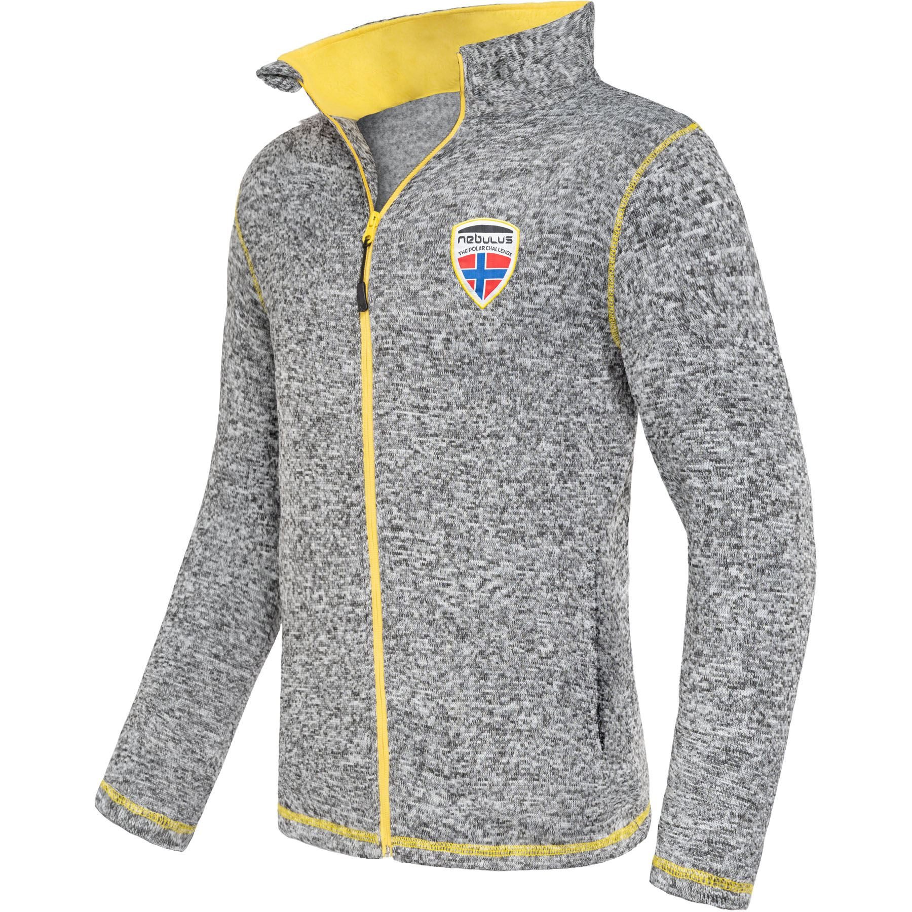 Fleecejacke LANAI, P5157 - Herren, grau-gelb, L
