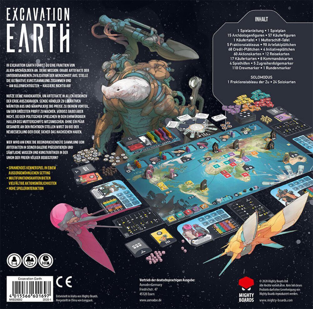 Mighty Boards Spiel, Excavation Earth (Spiel)