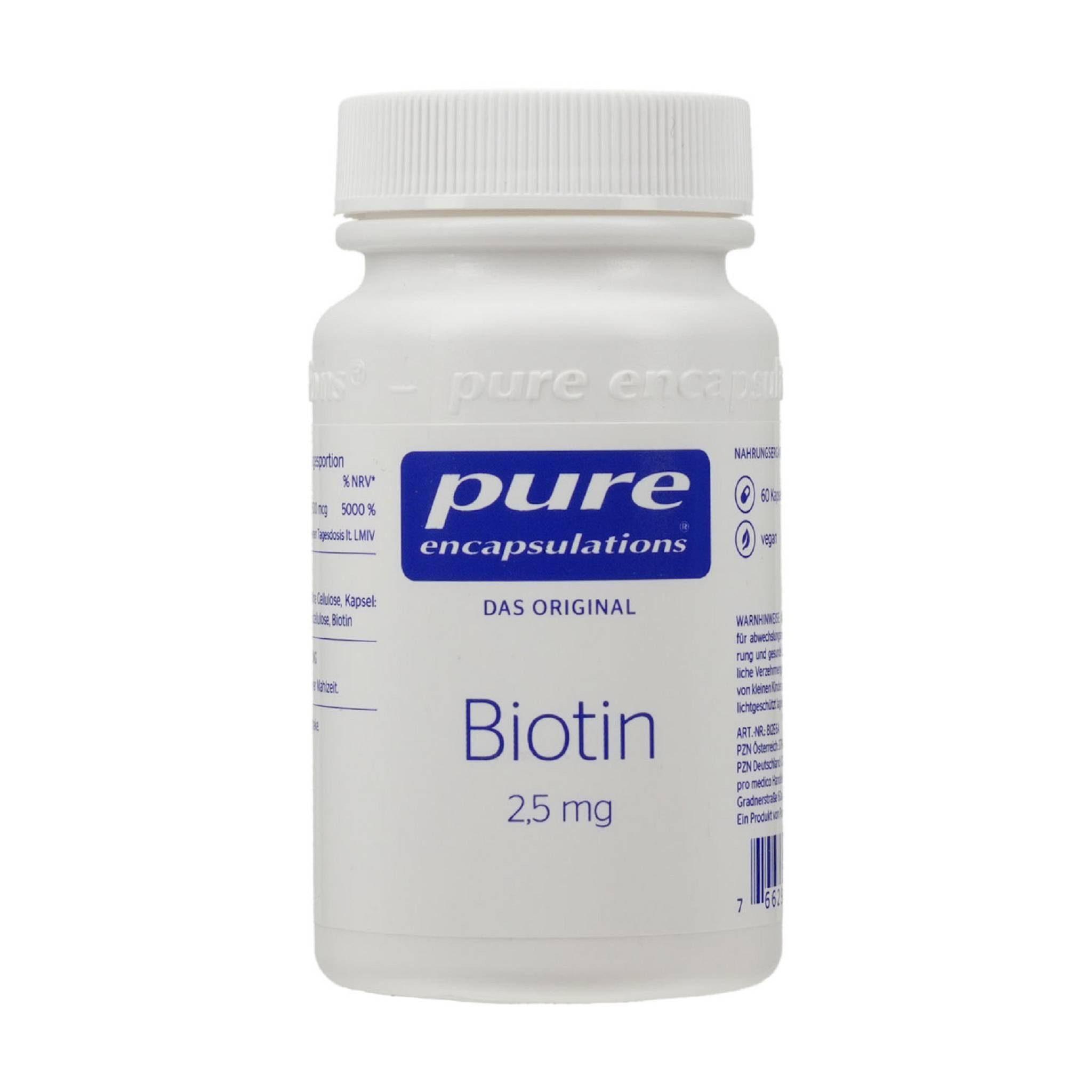 pro medico GmbH PURE ENCAPSULATIONS Biotin 2,5 mg Kapseln Kapseln