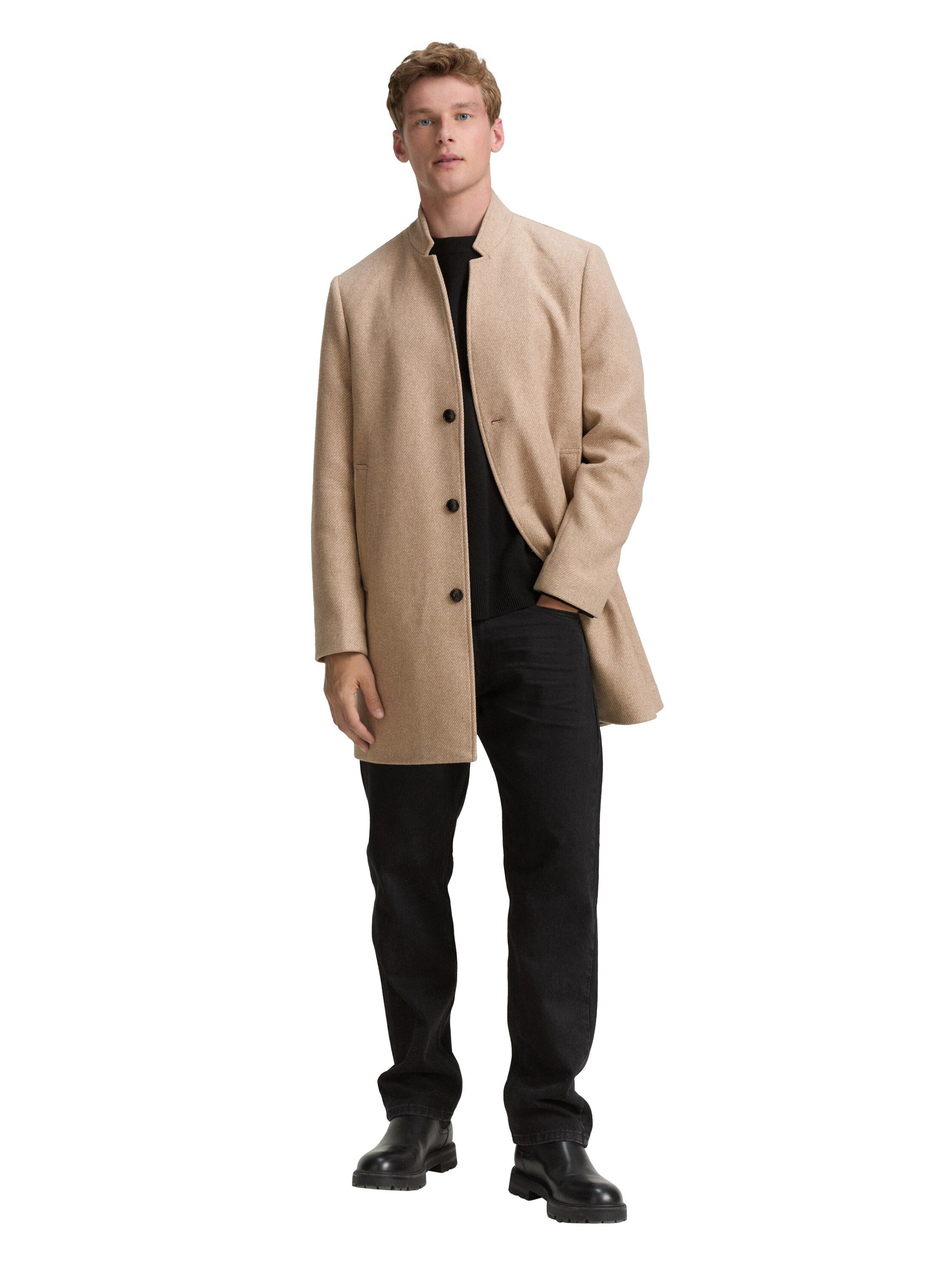 TOM TAILOR Denim Wolljacke mit Stehkragen