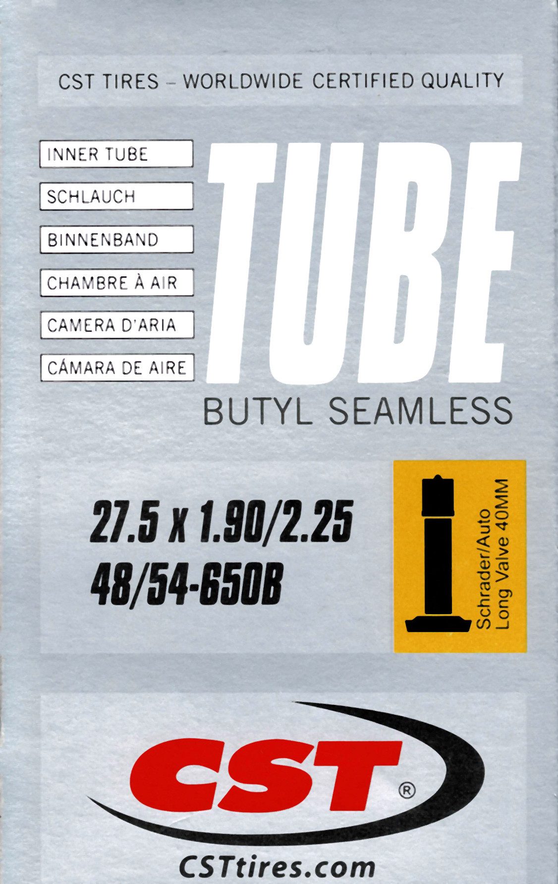 CST Fahrradschlauch CST Fahrrad Schlauch 27,5 AV 40 mm Autoventil 48/54-650B