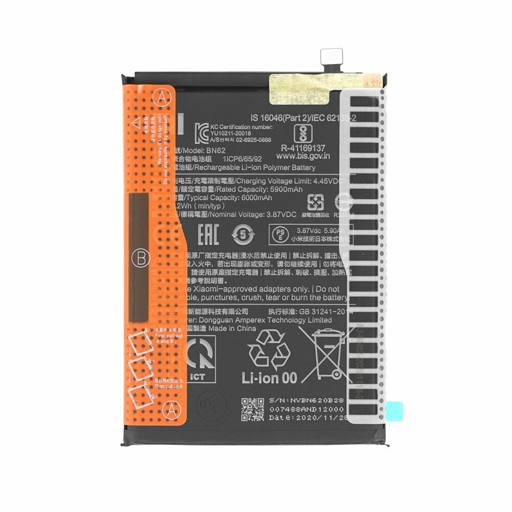 Xiaomi Xiaomi Akku BN62/BM62 6000 mAh Redmi 9T/Poco M3 46020000521G Handy-Akku (1 St)