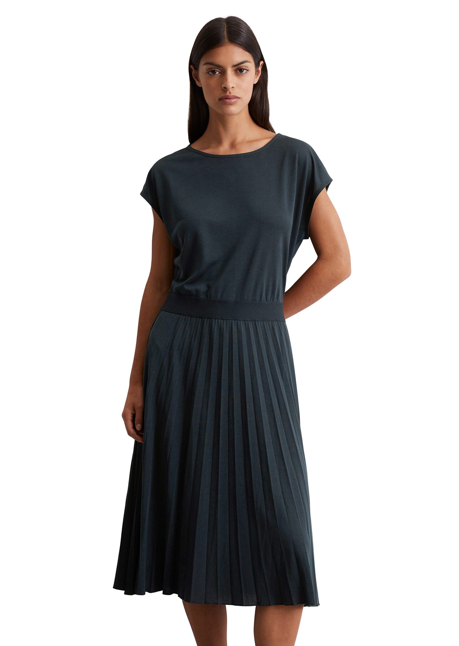 Marc O'Polo Jerseykleid und plissiertem Rock günstig online kaufen