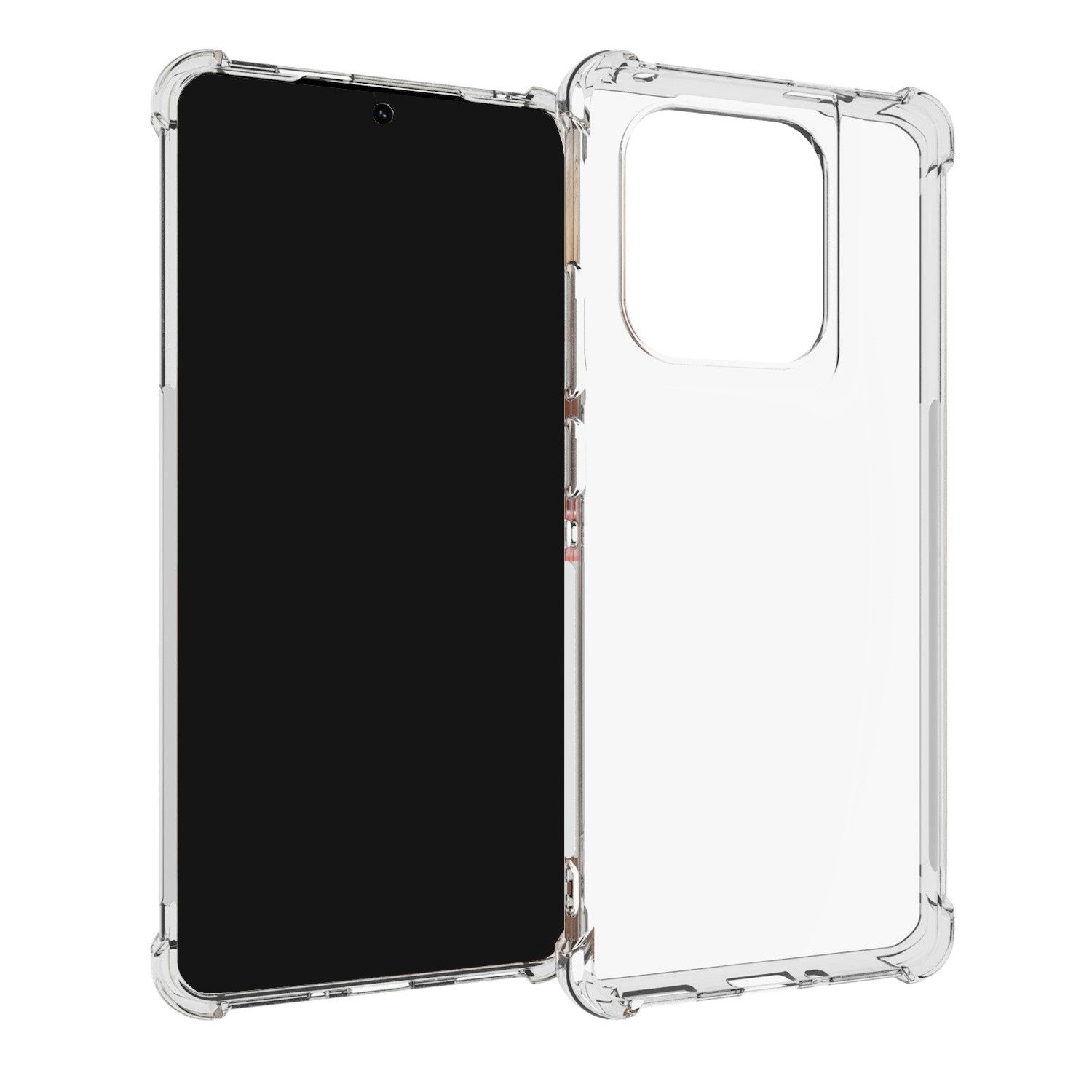 Wigento Handyhülle Für Motorola Edge 50 Ultra Schock TPU Schutz Hülle Case Transparent