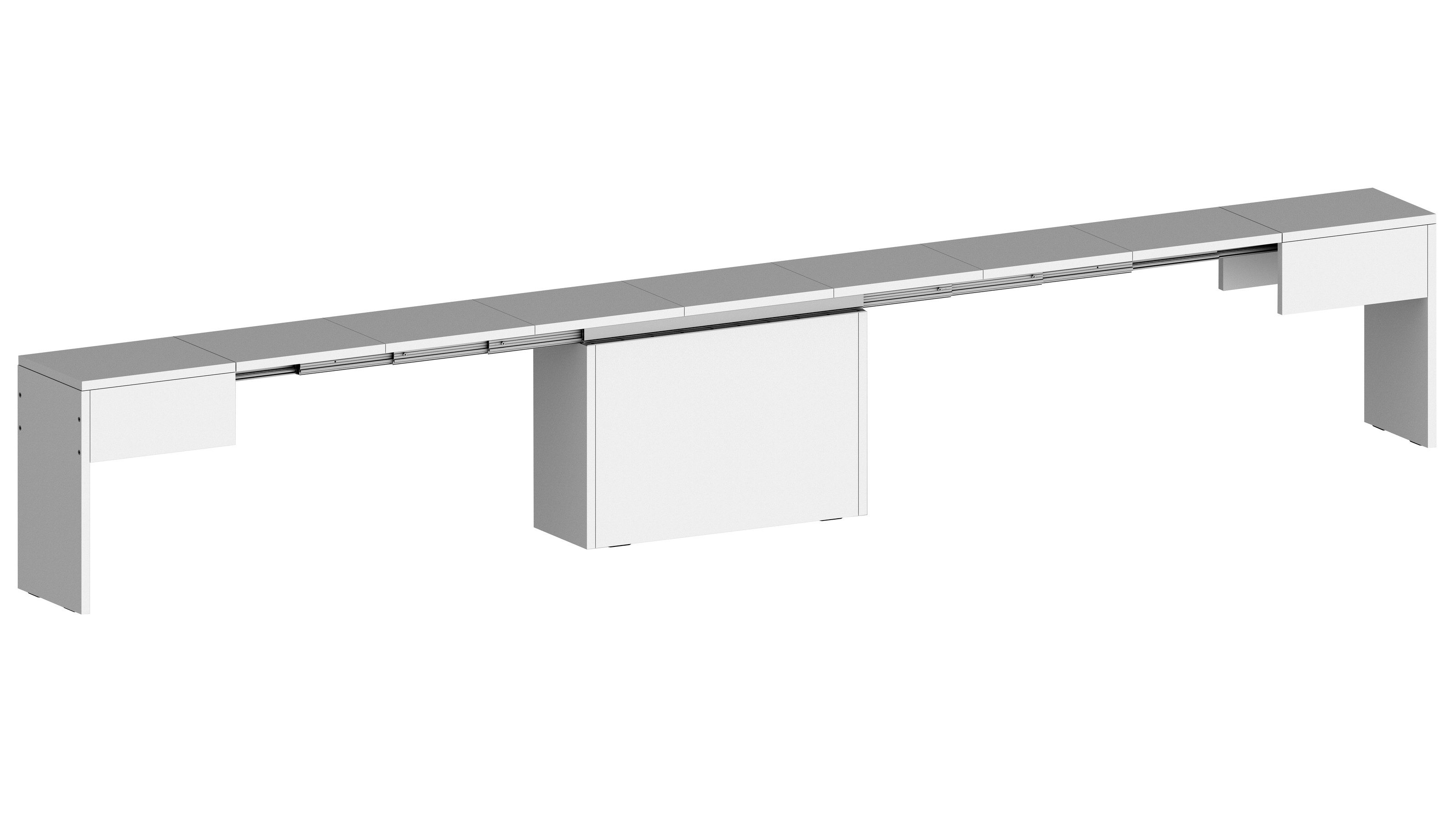 freiraum Essbank Pachino, in Weiß Hg. - 66/290x45x25cm (BxHxT)