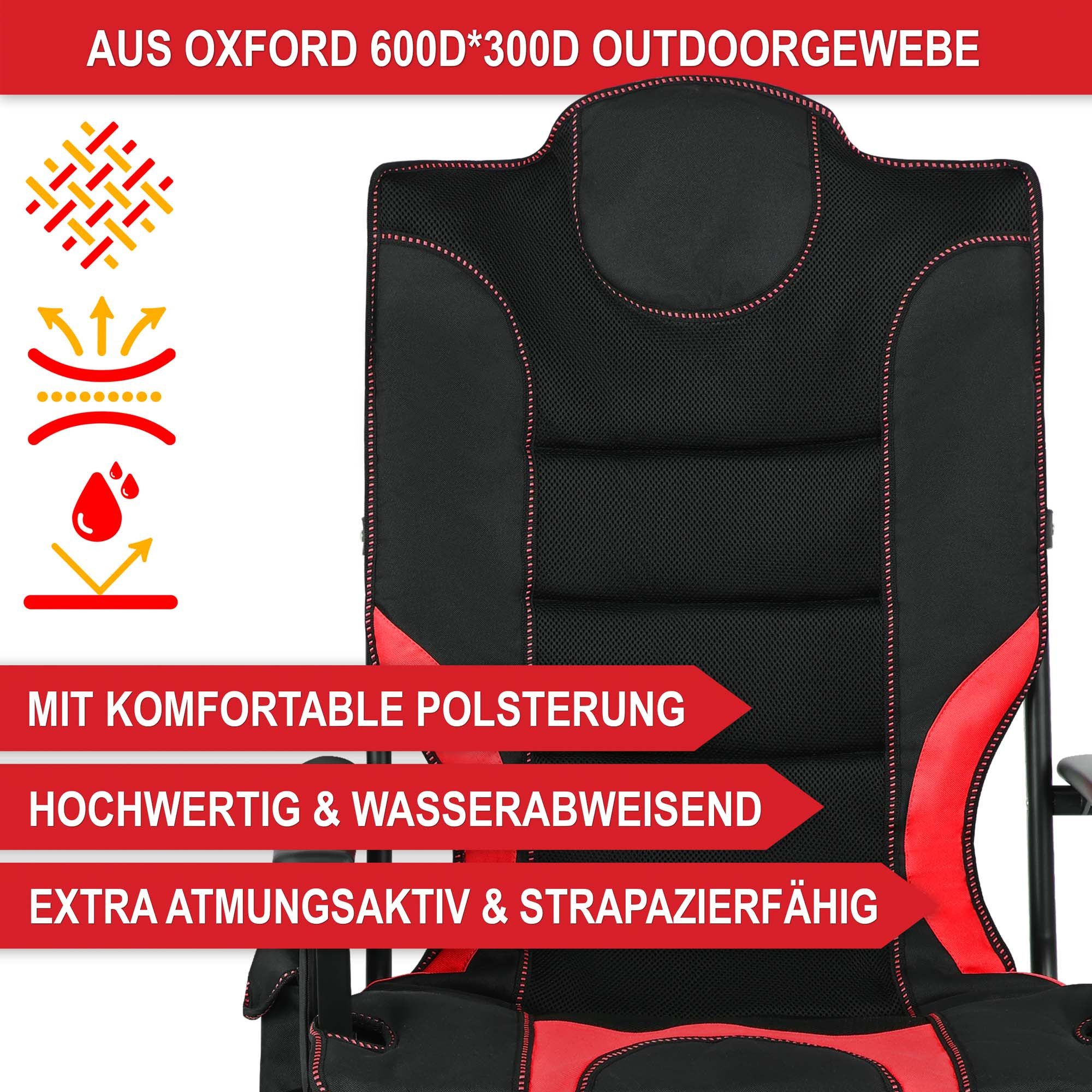 Onbest Campingstuhl faltbar bis 150kg inklusive Tragetasche, Gepolstert, Ge günstig online kaufen