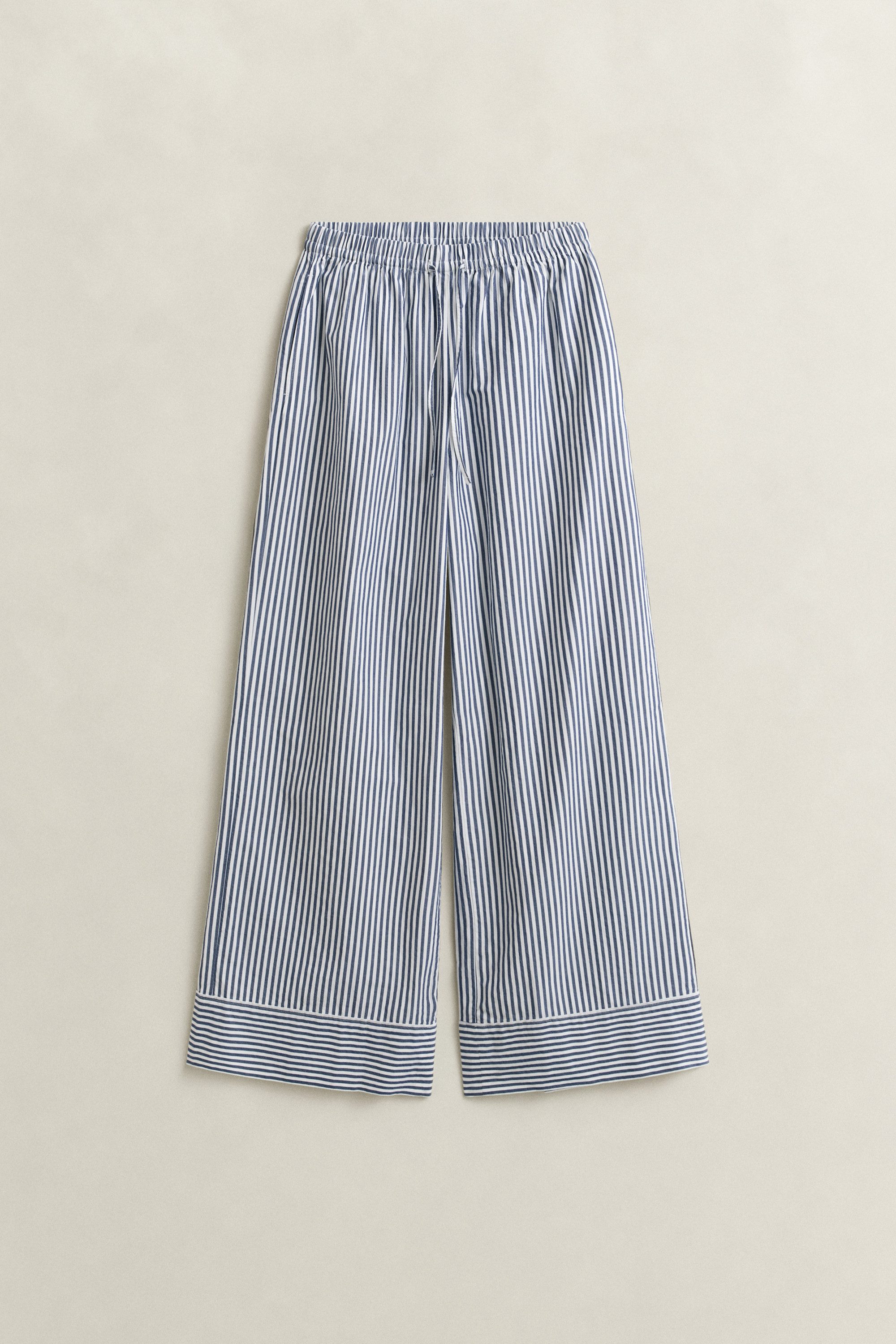 Gant Stoffhose STRIPE POPLIN PULL ON Relaxed fit mit elastischem Bund