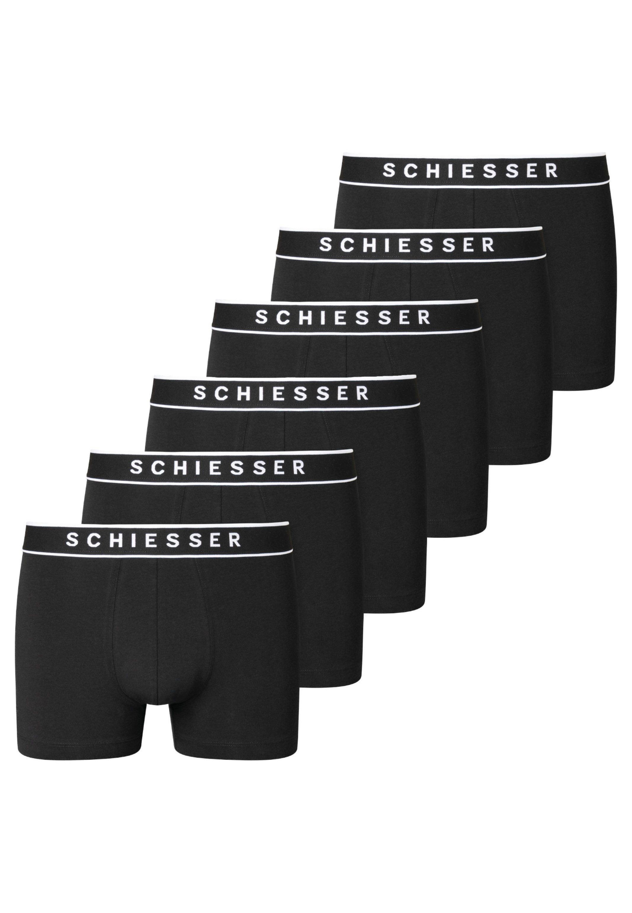 Schiesser Retro Boxer 6er Pack - 95/5 - Organic Cotton (Spar-Set, 6-St) Retro Short / Pant - Baumwolle - ohne Eingriff