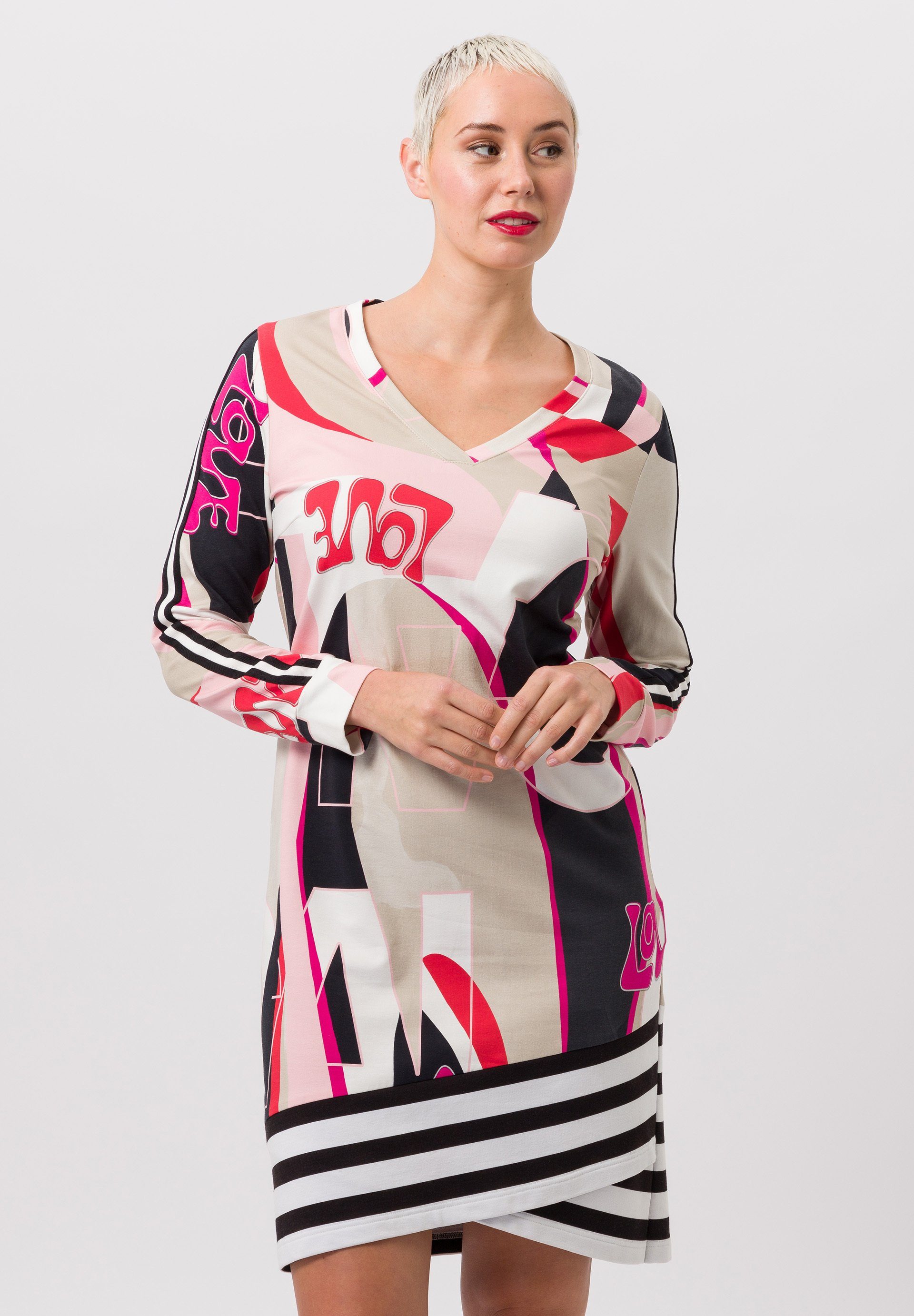 Jerseykleid in dezent sportlicher Optik