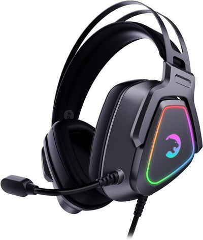 GAMEPOWER Gaming-Headset (360° flexibles Mikrofon, Mit Kabel, 7.1 Virtual Surround Sound kabelgebundene Kopfhörer mit 50-mm-Treibern)