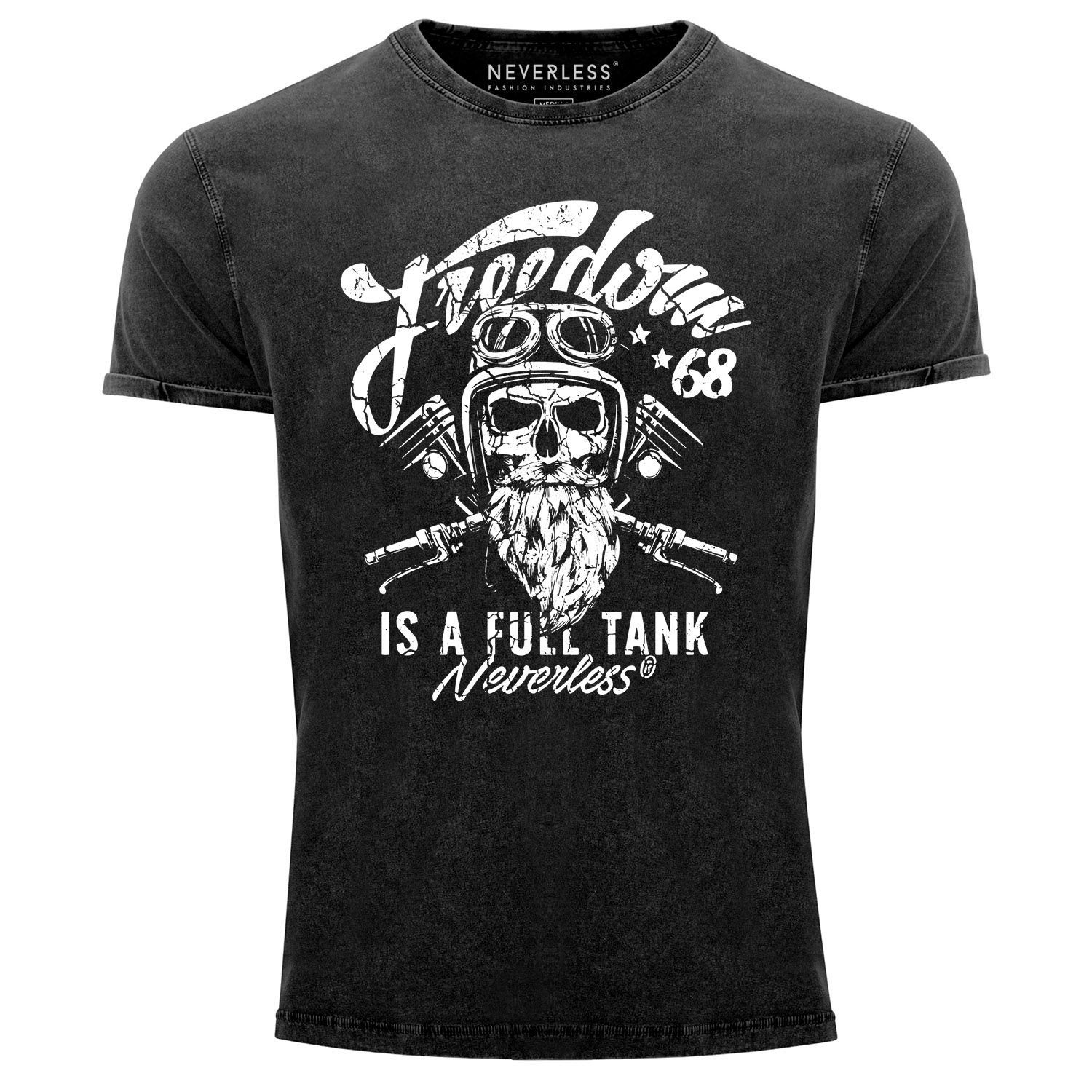 Print-Shirt Cooles Angesagtes Herren T-Shirt Vintage Shirt Biker Spruch Motiv