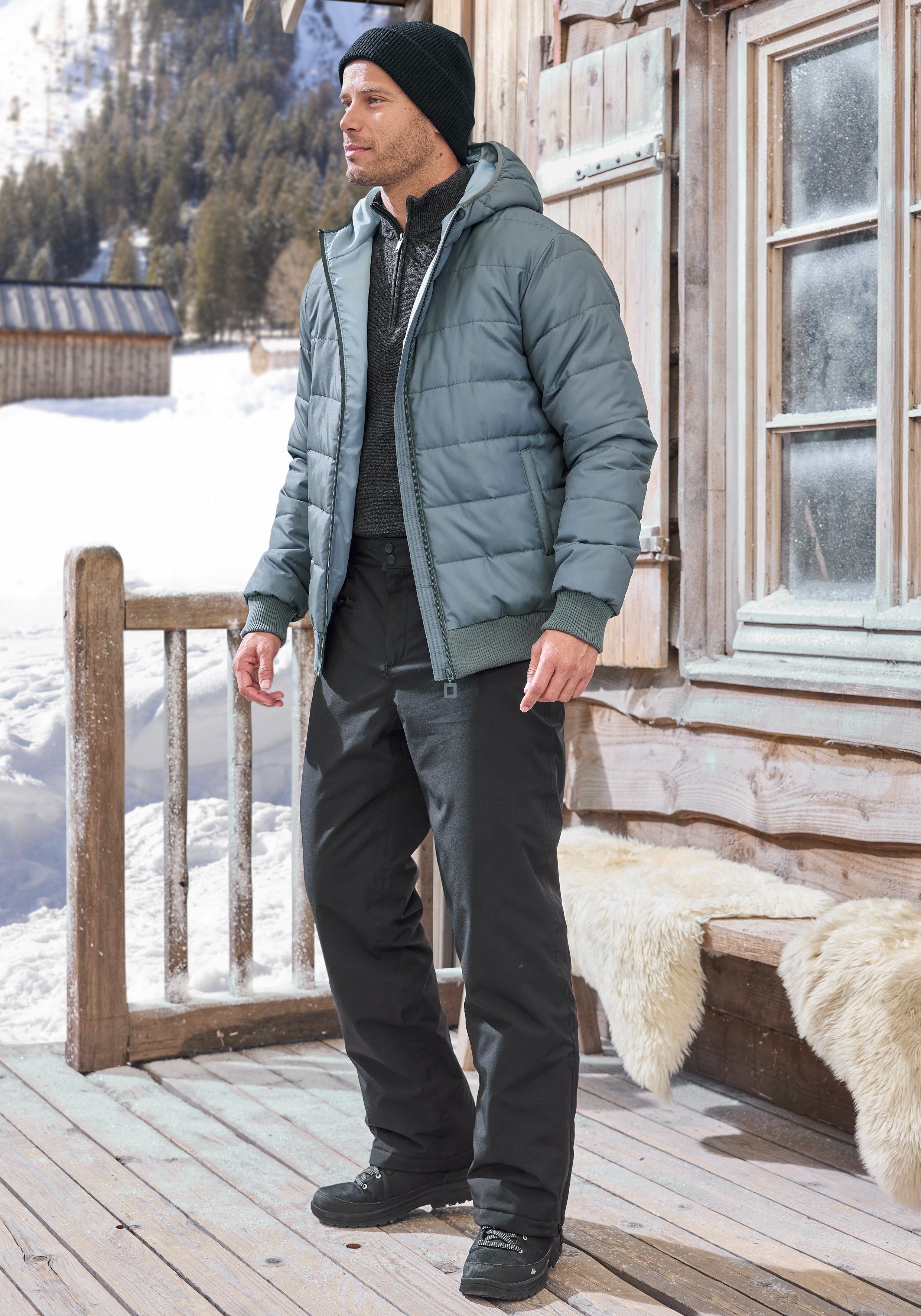 John Devin Skihose Schneehose, Outdoorhose gefüttert mit Schneefang