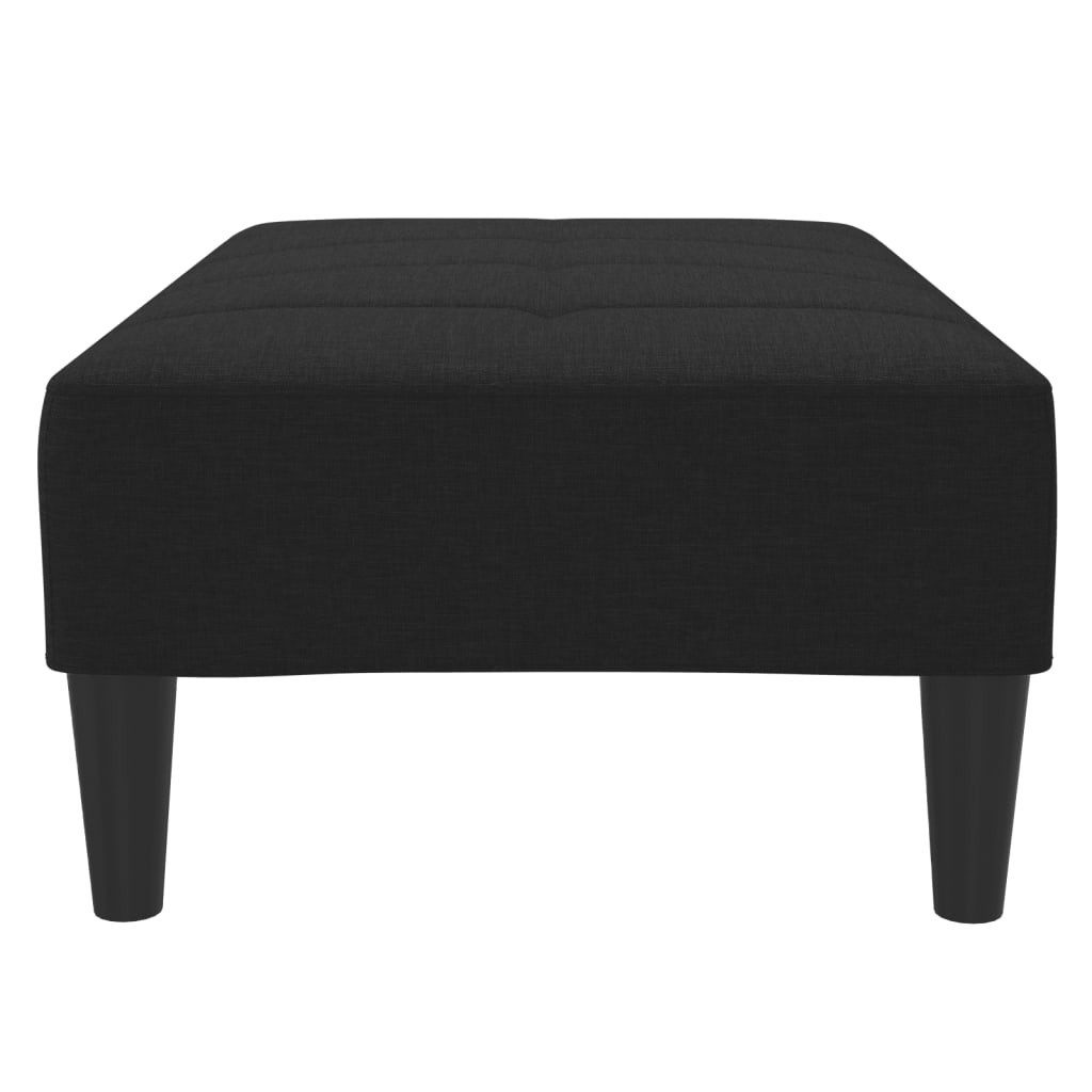 vidaXL Polsterhocker Fußhocker Schwarz 77x55x31 cm Stoff (1 St) – Bild 5 von 5