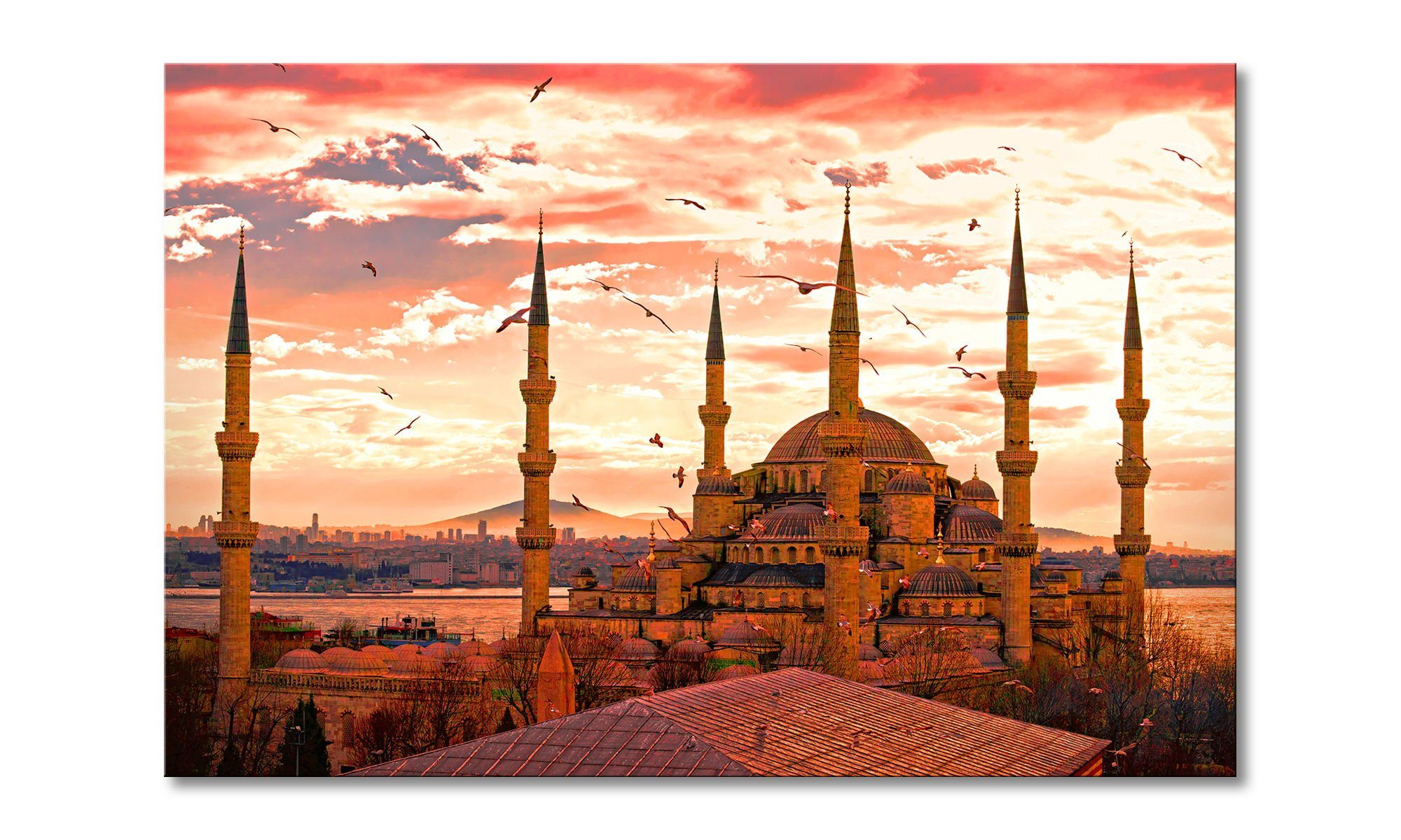WandbilderXXL Leinwandbild Blue Mosque, Istanbul (1 St), Wandbild,in 6 Größen erhältlich