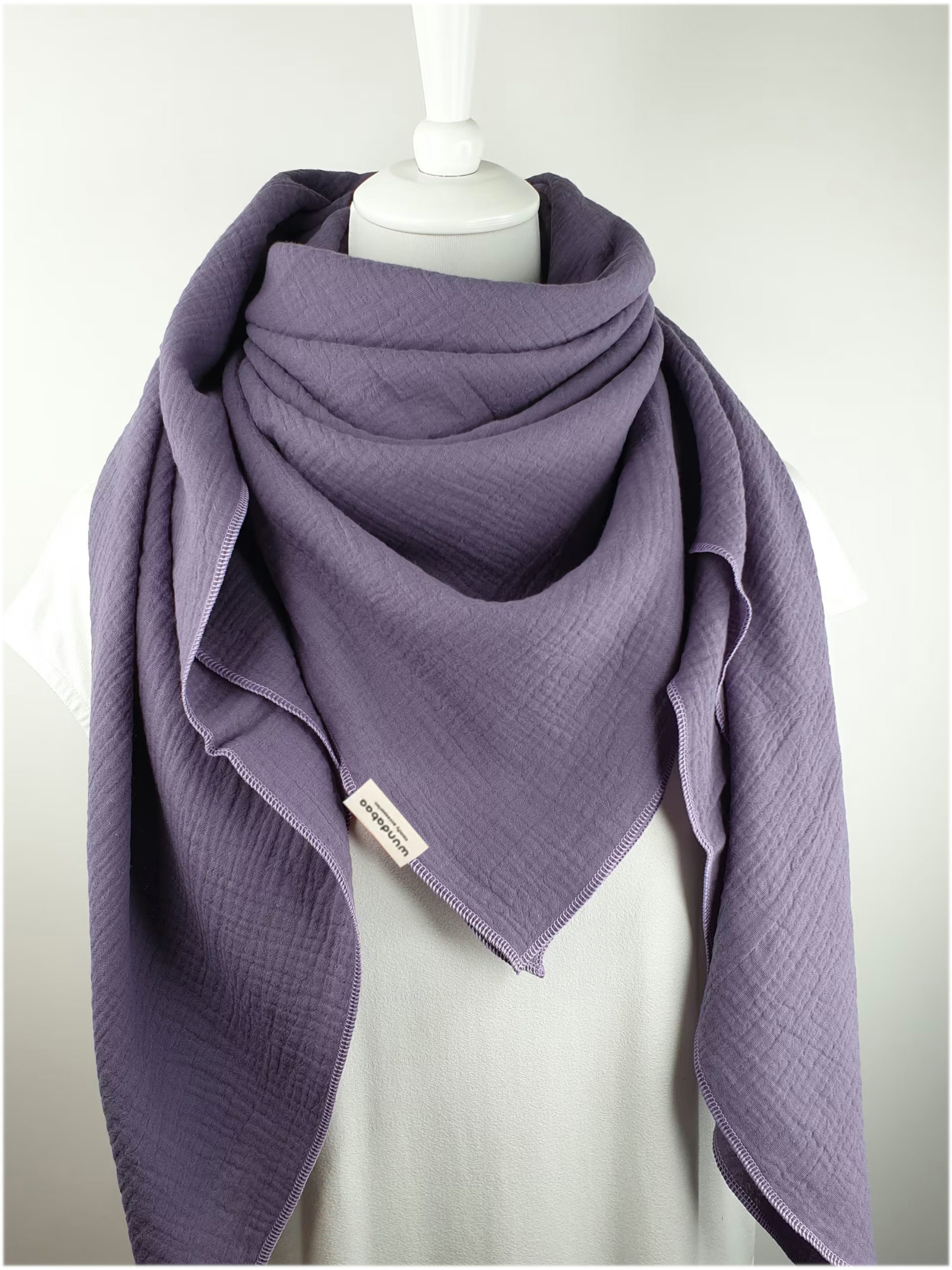 wundabaa Halstuch Halstuch Musselin blau in Farbvarianten