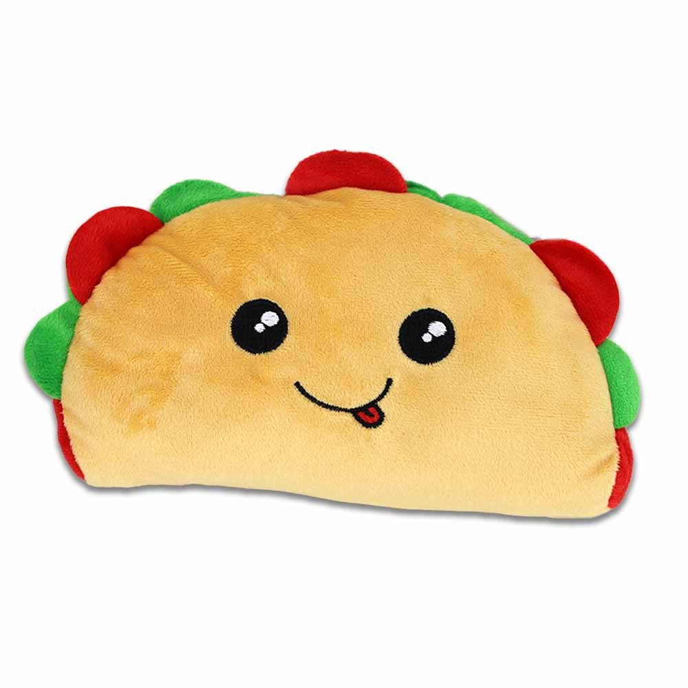PMS Dekokissen Plüsch Taco mit niedlichem Gesicht - ca. 22 cm