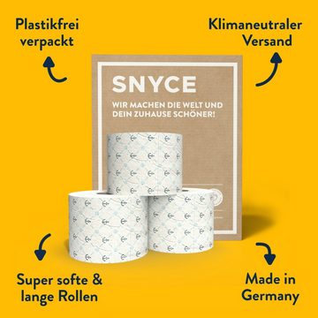 SNYCE Toilettenpapier Happy Sailor im klassischem Anker-Design - 3lagig + 300 Blatt je Rolle (15-St)
