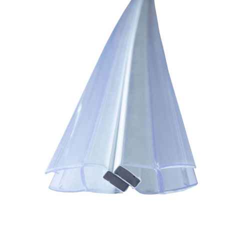 Bagnoxx Duschdichtung, L: 200 cm, (Duschdichtung Magnetdichtung für Duschtüren, 200cm, 2-teilig, 1-St), Schließwinkel von 90 & 180 Grad, Schiebetür, einseitige Öffnung