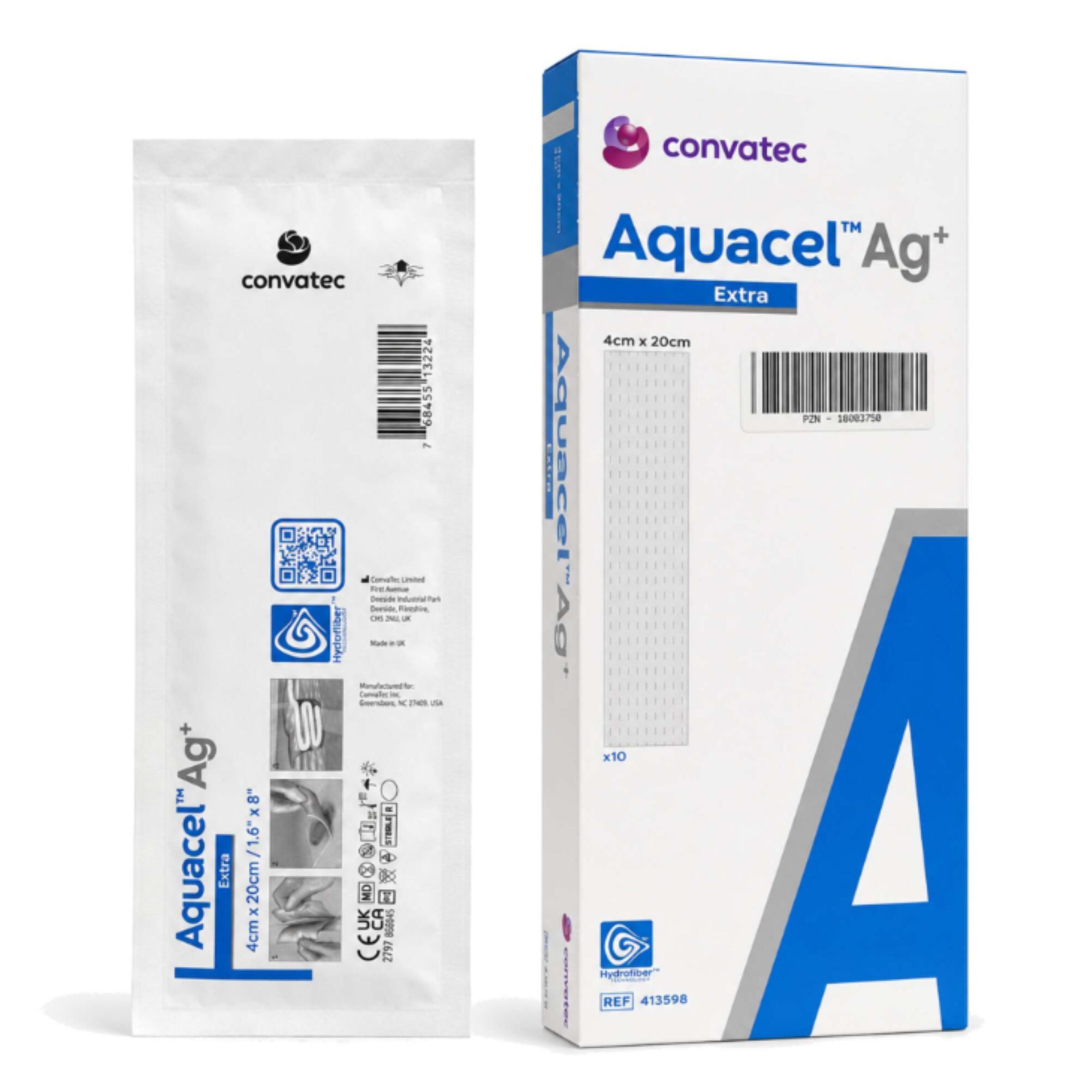Convatec Wundpflaster AQUACEL Ag+ Extra 4x20 cm Kompressen
