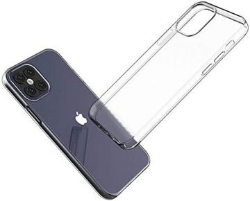 OLi Handyhülle Transparente Silikon Hülle Kompatibel mit iPhone 12/12 Pro 6.1 Zoll, Stoßfest mit Kamera Schutz