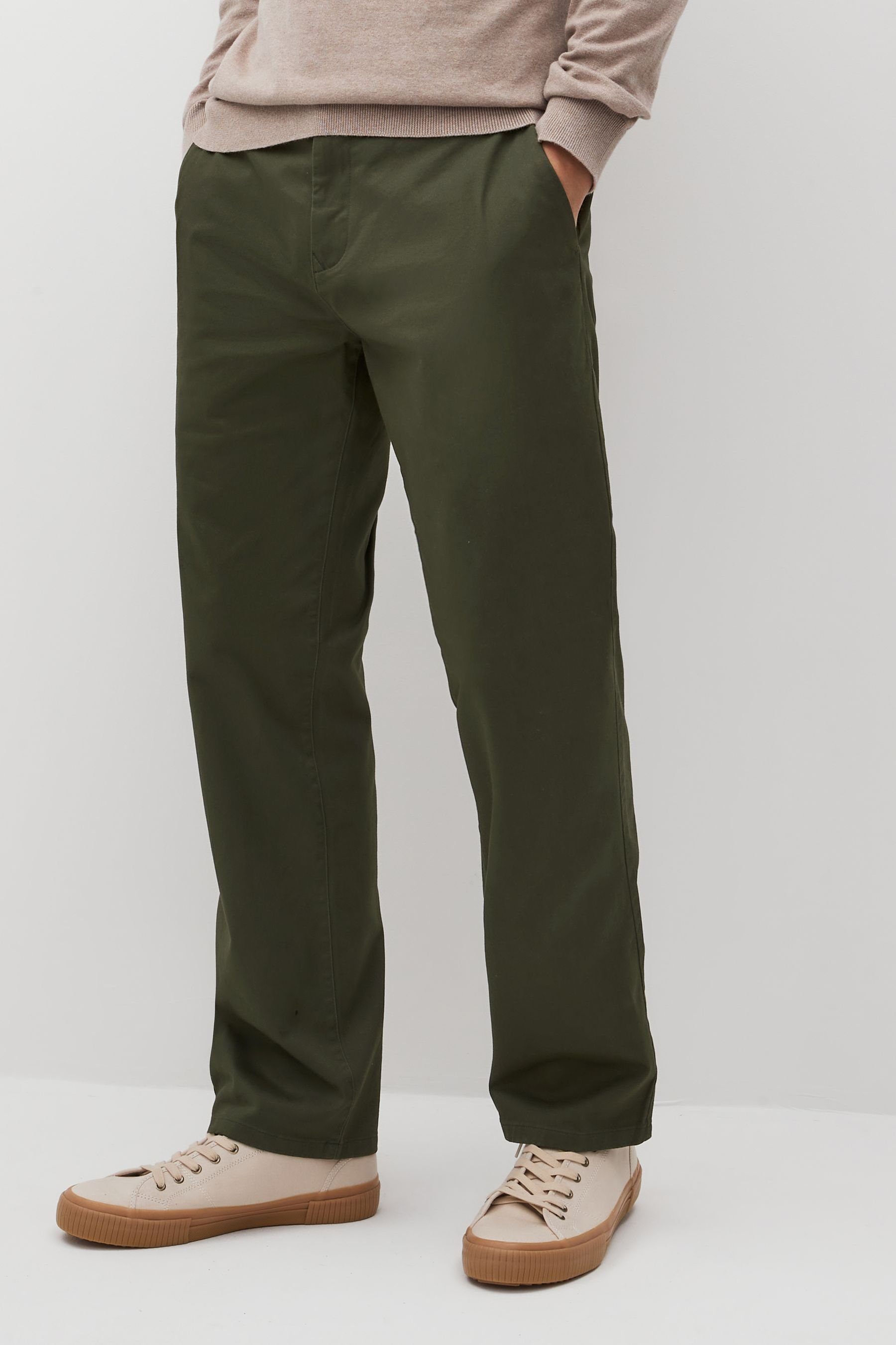 Green (1-tlg) Fit Next im Stretch-Chinohose Chinohose Relaxed Khaki