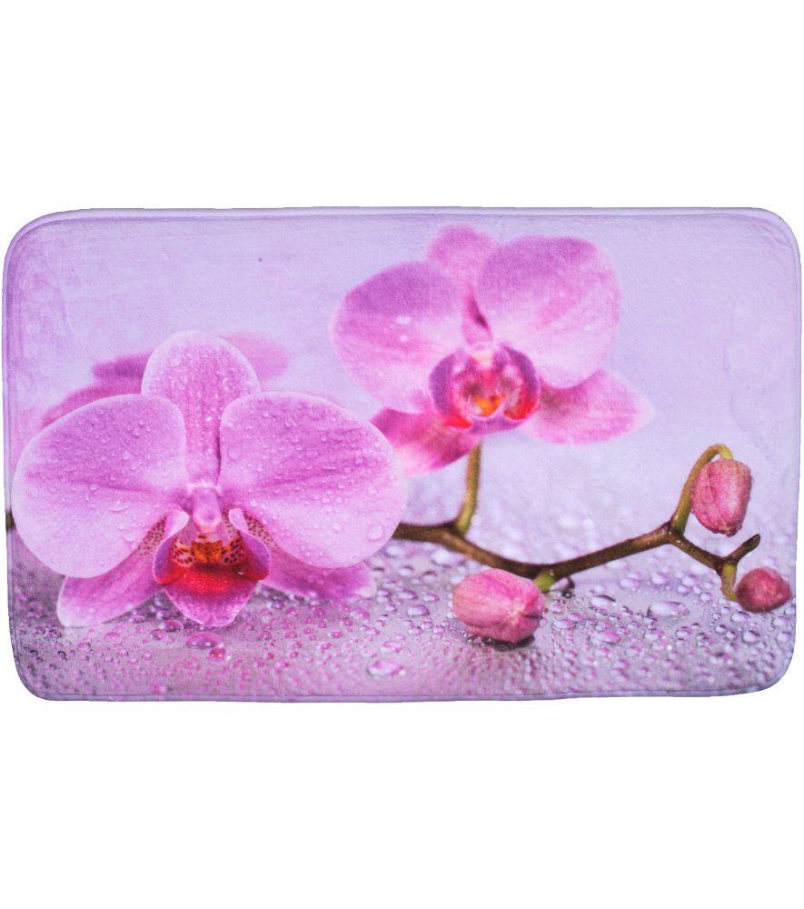 Sanilo Badematte Blooming, rutschhemmend, waschbar, schnelltrocknend, Polyester, rechteckig, sehr weich, hochwertig & modern, 50 x 80 cm oder 70 x 110 cm