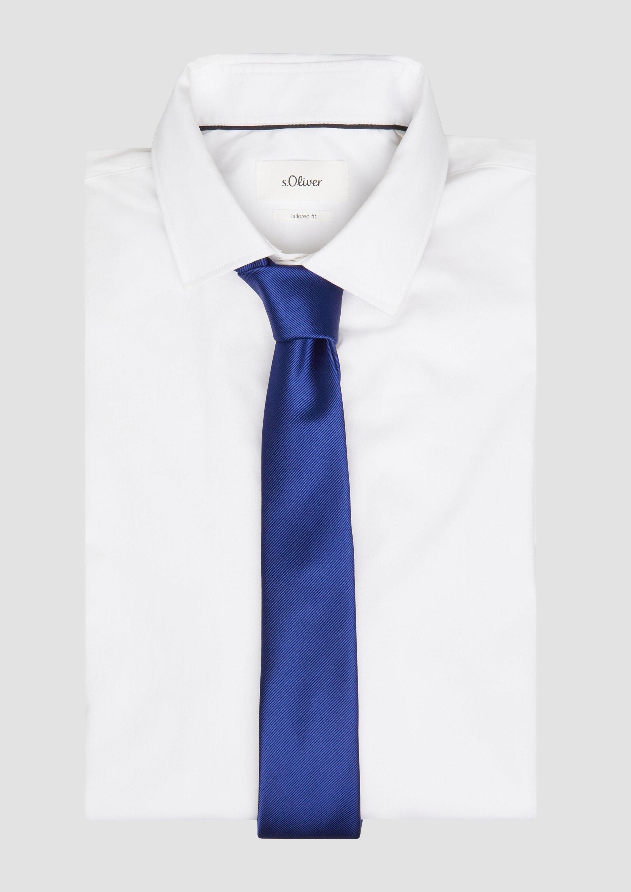 s.Oliver Krawatte Krawatte Elegante Krawatte aus Seidenmix-Jacquard