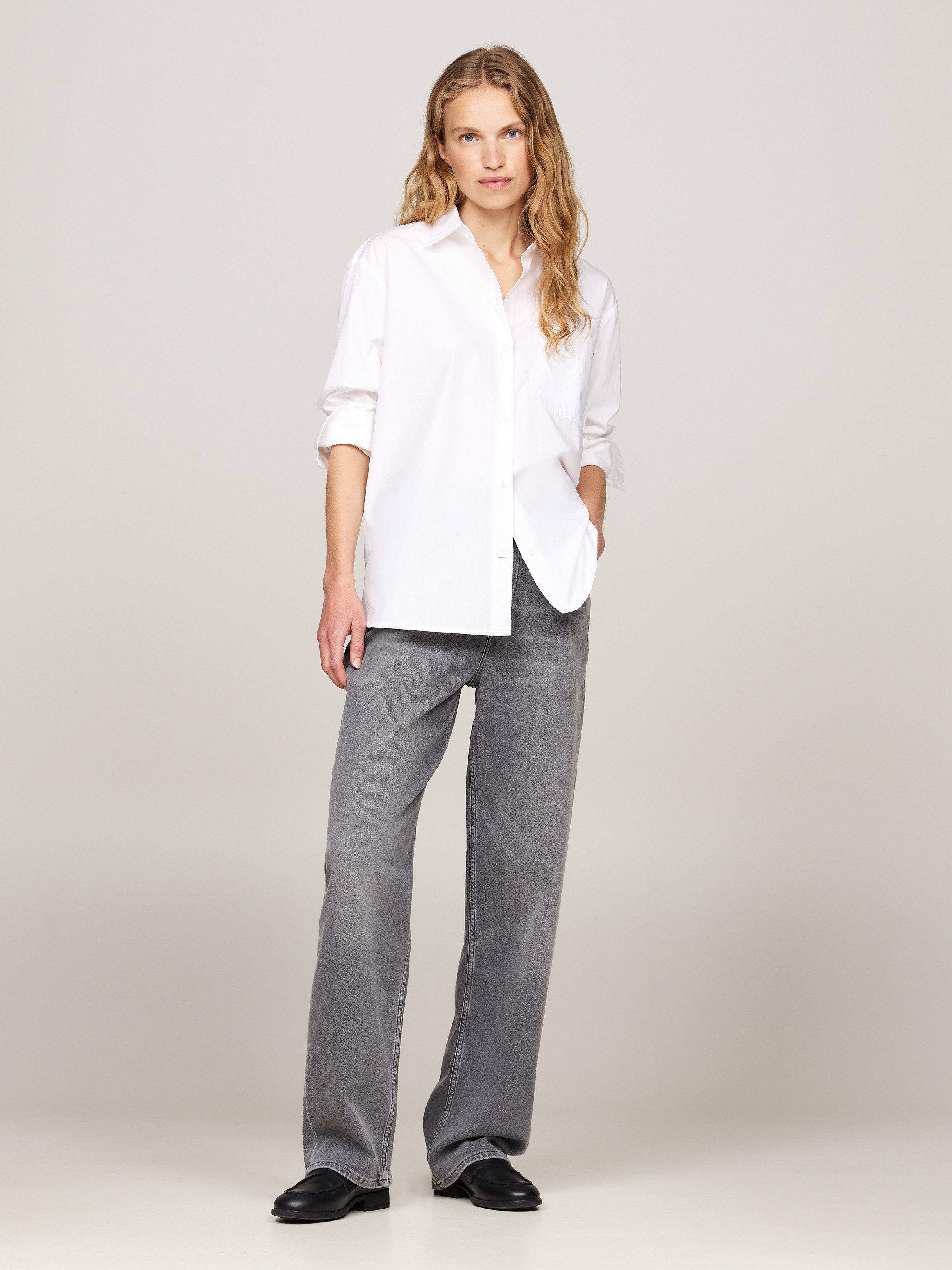 Tommy Hilfiger Straight-Jeans RELAXED STRAIGHT HW GER mit Tommy Hilfger Logo-Badge