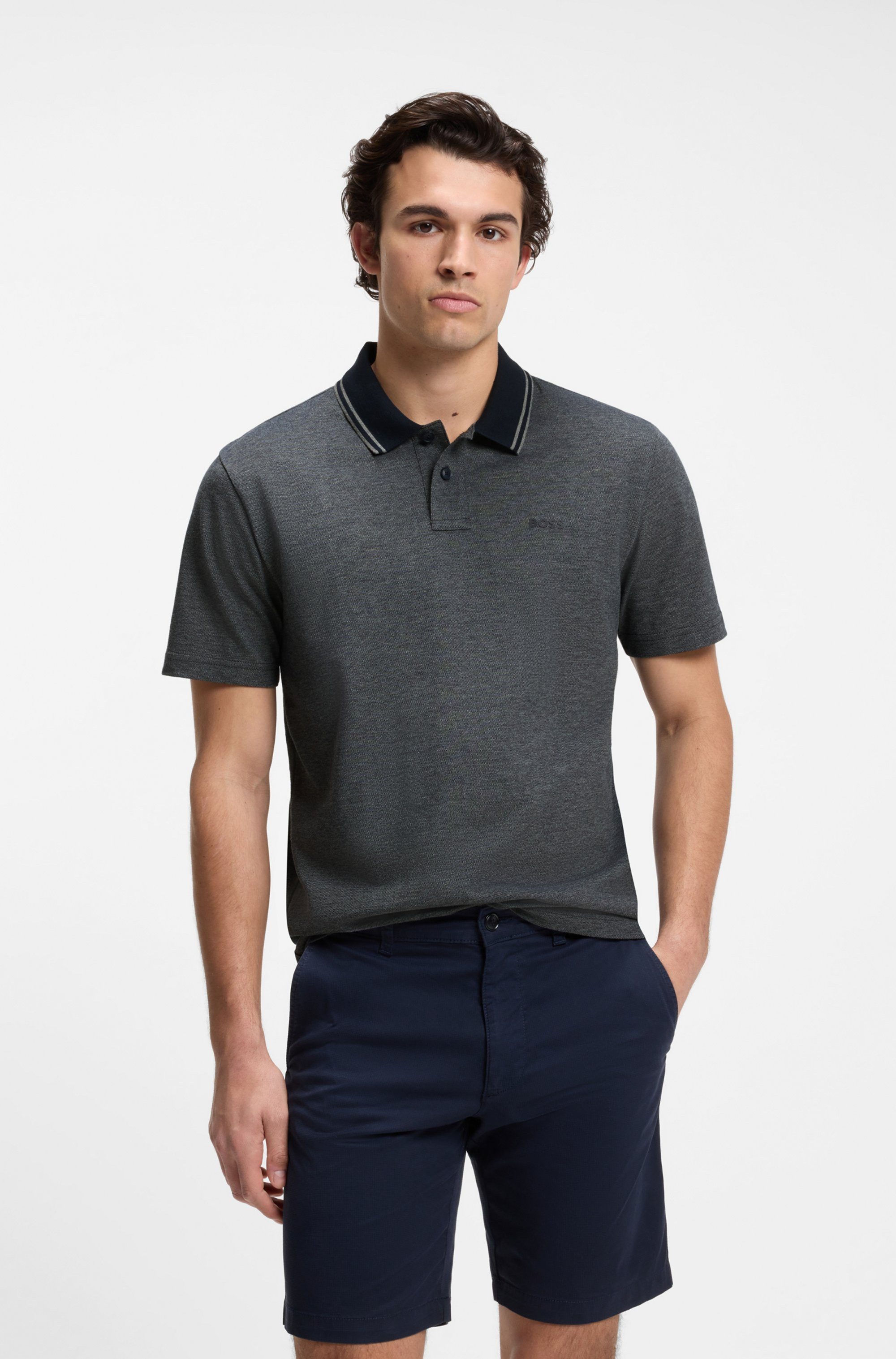 BOSS ORANGE Poloshirt PeoxfordNew mit Polokragen