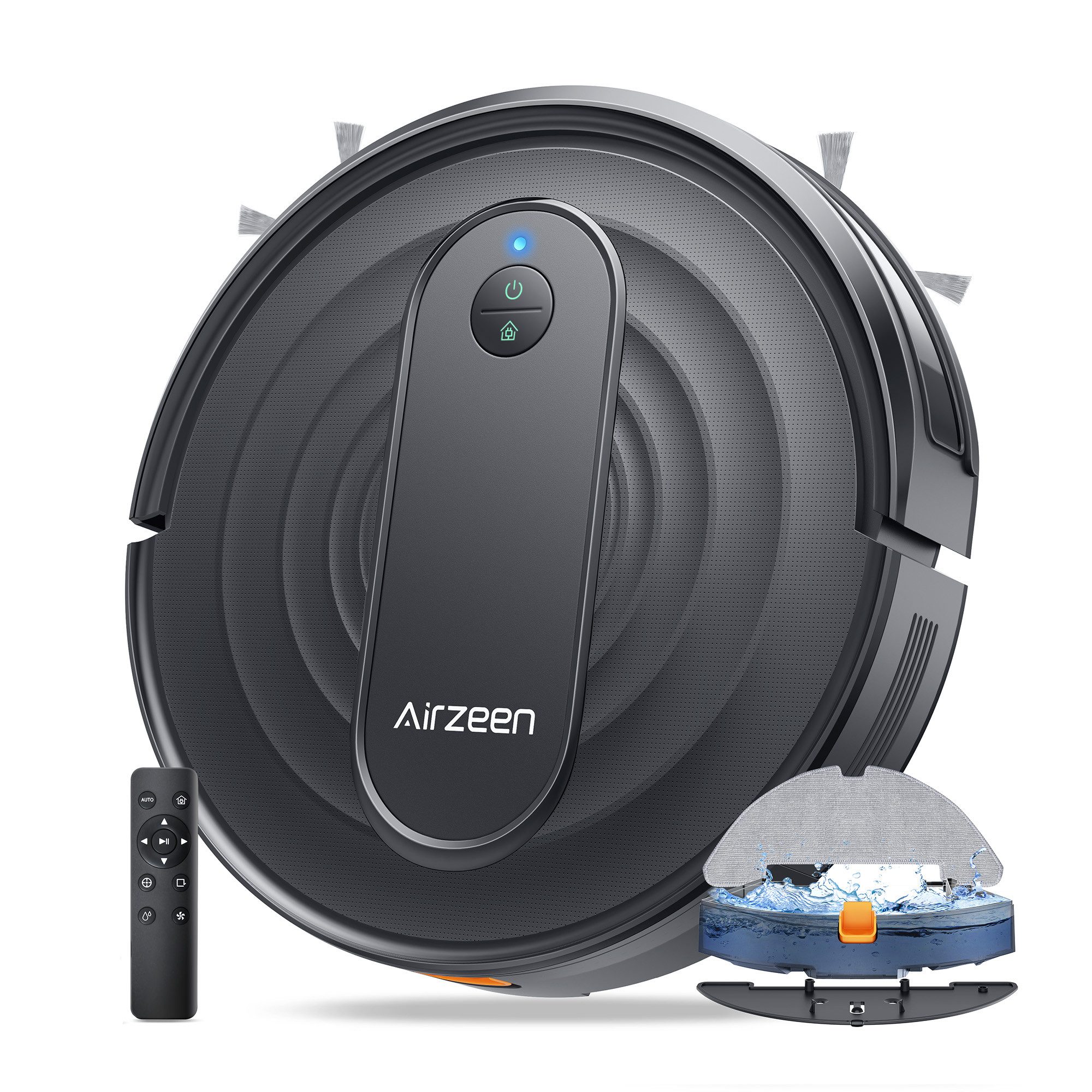 Honiture Saugroboter 3000 Pa Saugleistung, 2-in-1 Saugen und Wischen, 120 Minuten Akkulaufzeit, Vielseitige Reinigungsmodi