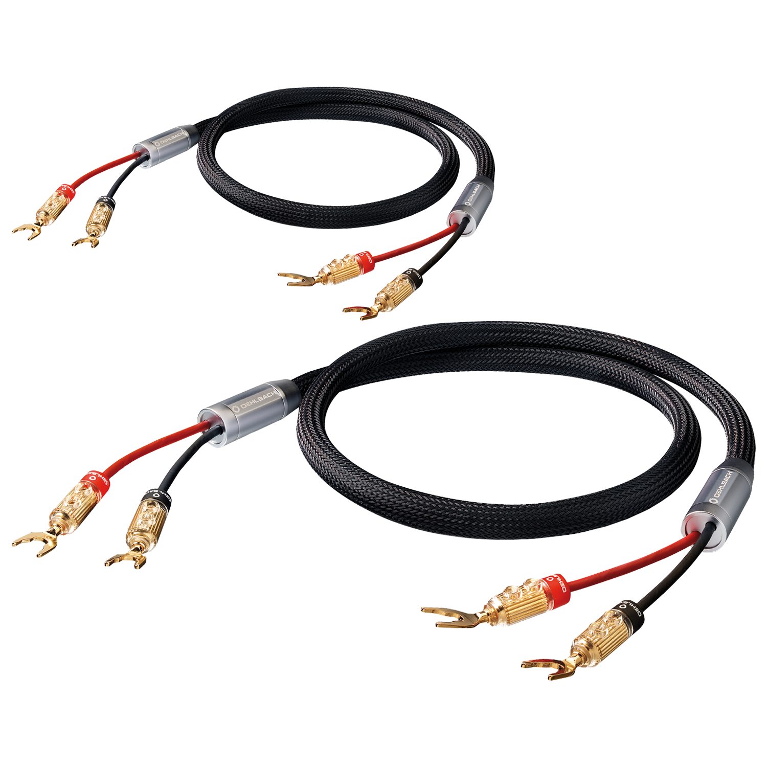 Oehlbach Fusion Two High End Lautsprecherkabel-Set mit Kabelschuh Stereo Audio-Kabel, 2 x Kabelschuh, 2 x Kabelschuh (300 cm), Hochwertiges Kupfer, Flexibel