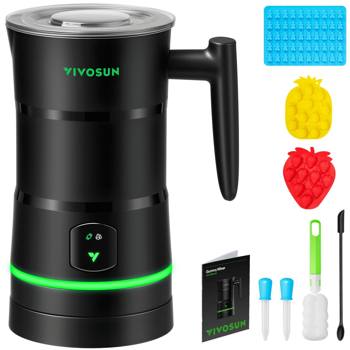 VIVOSUN Küchenmaschine Süßigkeitenmaschine, 400 W, 0,4 l Schüssel, für Gummibärchen und Gelees