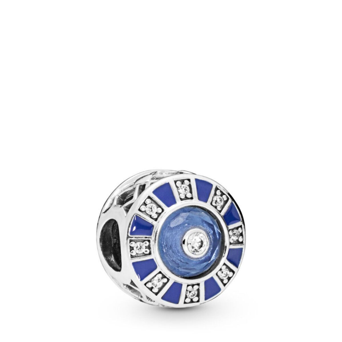 Pandora Charm-Einhänger Charm Blue Mosaic Zirkonia Sterling-Silber 798031EN195