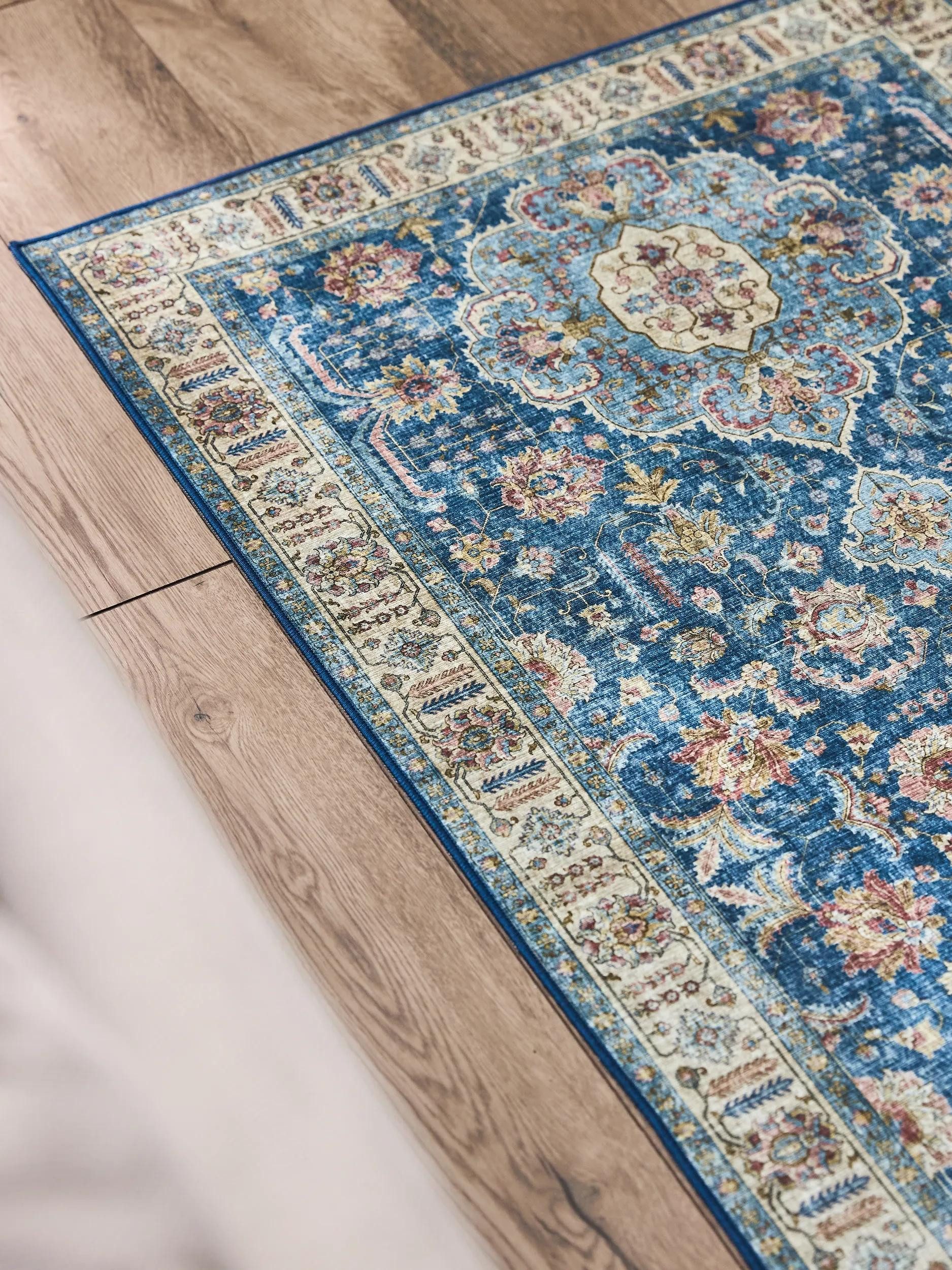 benuta Läufer Laury, rechteckig, Höhe: 5 mm, Teppich Wohnzimmer, Schlafzimmer, Esszimmer, Flur, Kunstfaser, Cozy