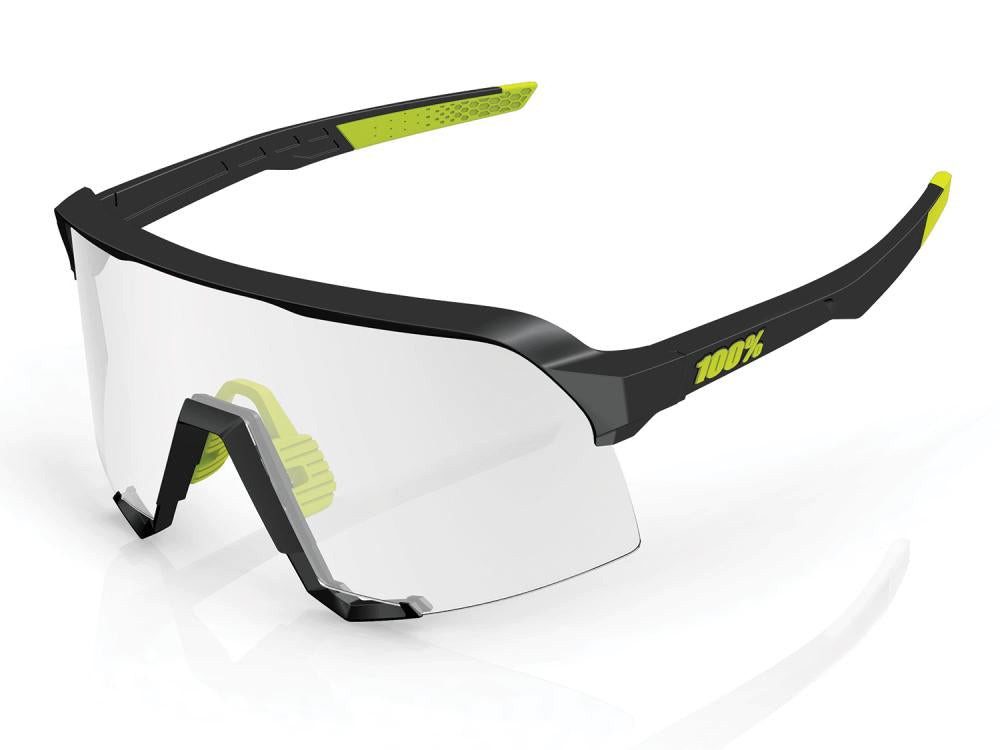 100% Sonnenbrille 100% S3 - Photochromic Lens unis gloss black - selbsttönende Performan