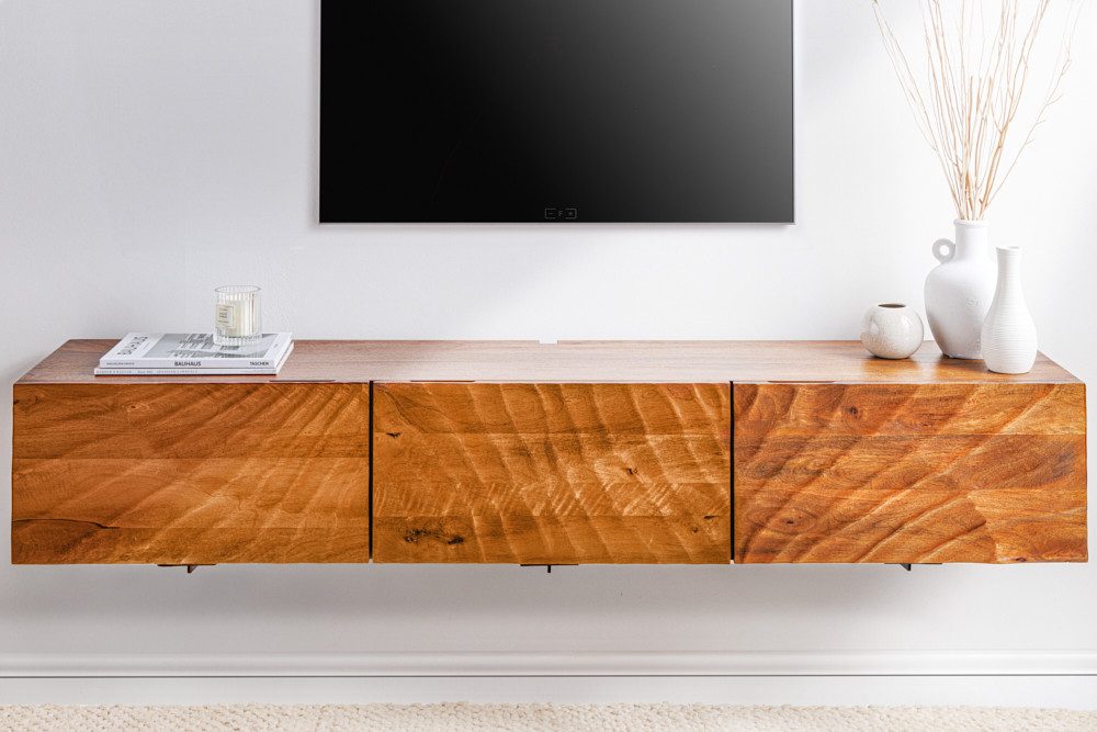 riess-ambiente TV-Bank SCORPION 160cm braun (Einzelartikel, 1 St), Wohnzimmer · Massivholz · Mango · mit Stauraum · Modern Design