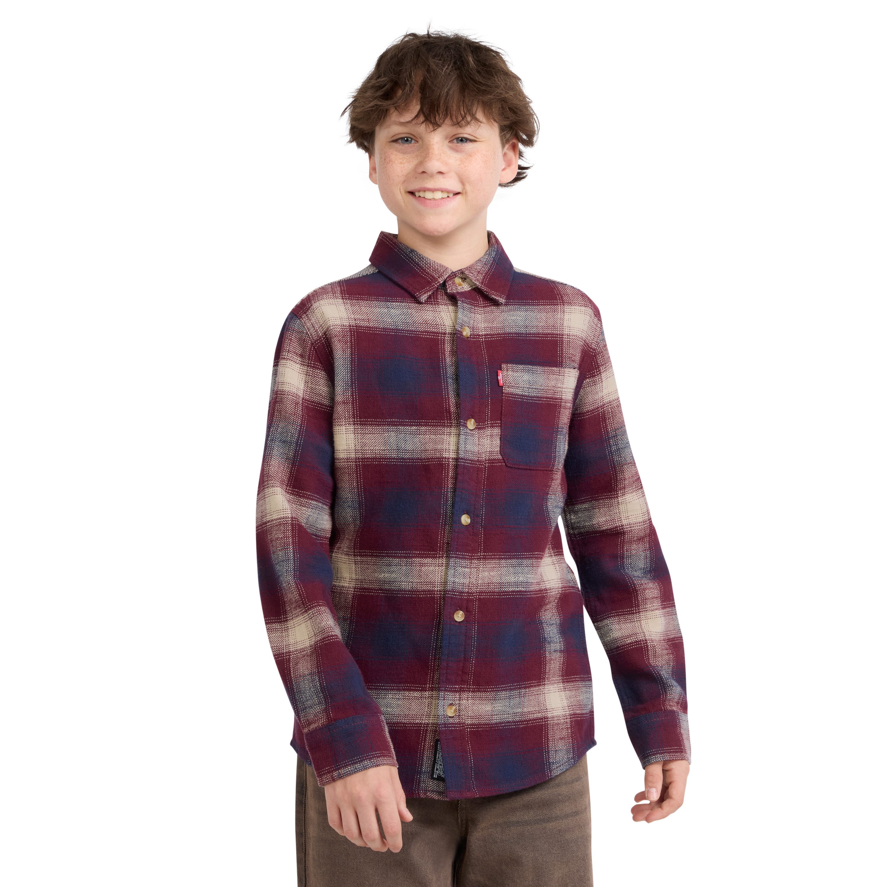 Levi's® Kids Karohemd LVB SHADOW PLAID SHIRT aus Baumwolle - for Boys