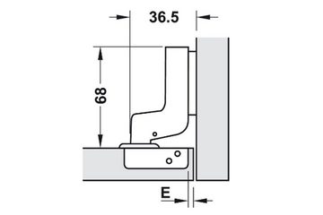Häfele Möbelbeschlag Topfbander 35mm Soft-Close, Topfscharnier Metalla SM Kombi 110° (2 St)