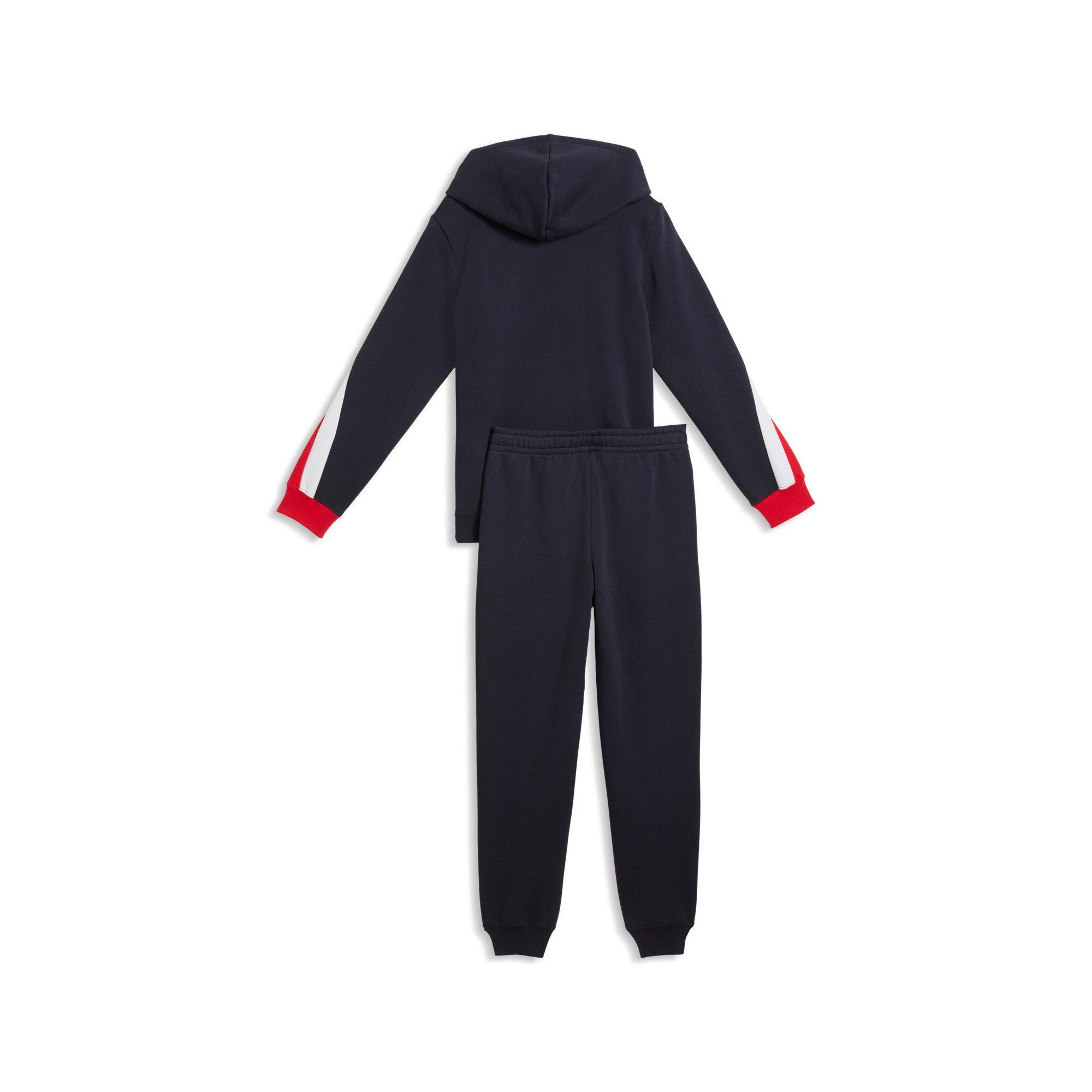 PUMA Trainingsanzug ESS BLOCK FULL-ZIP SWEAT SUIT B (2-tlg), 2-teiliges Set, mit Reißverschluss am Oberteil, Regular Fit