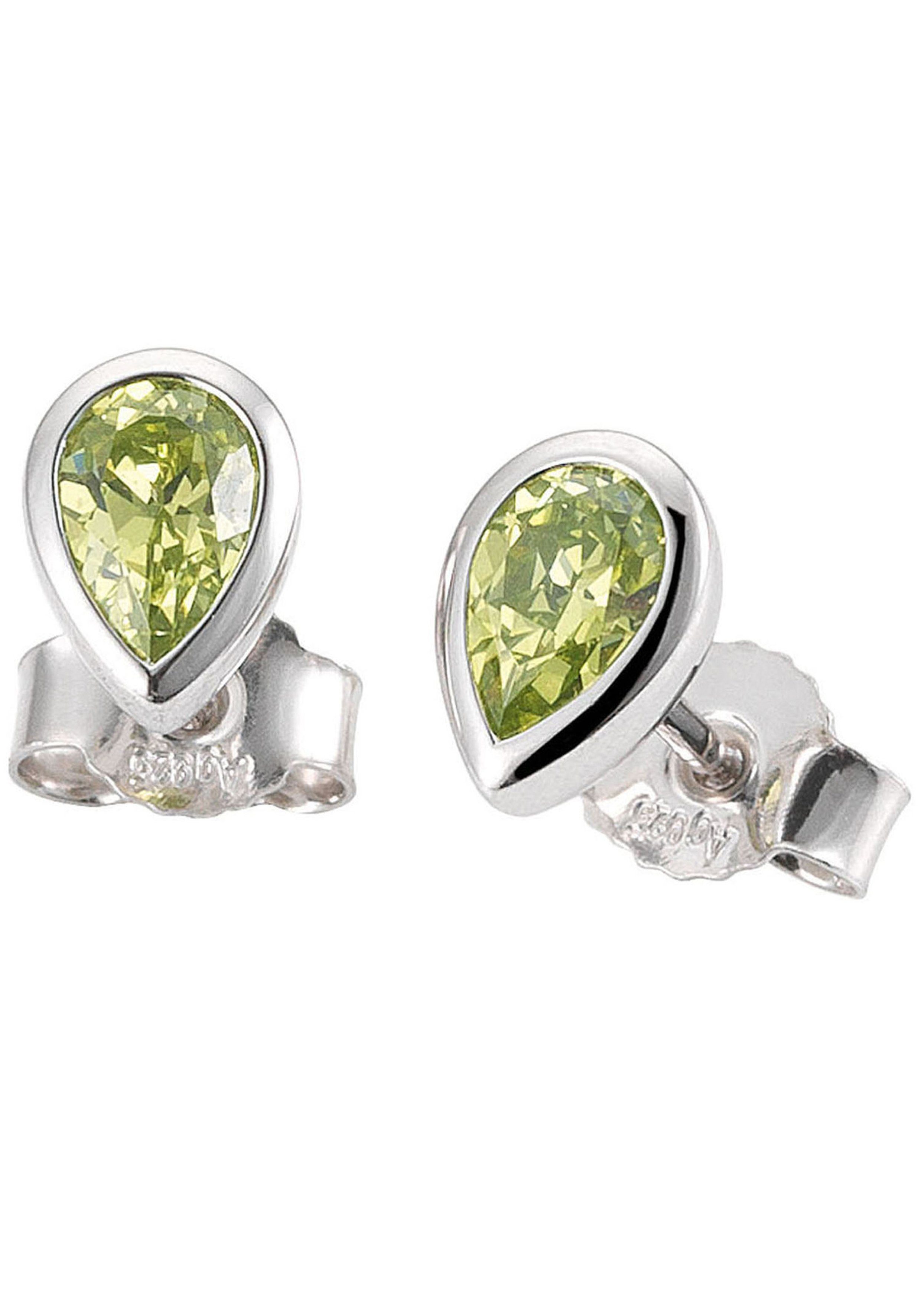 JOBO Paar Ohrstecker, 585 Weißgold mit ...