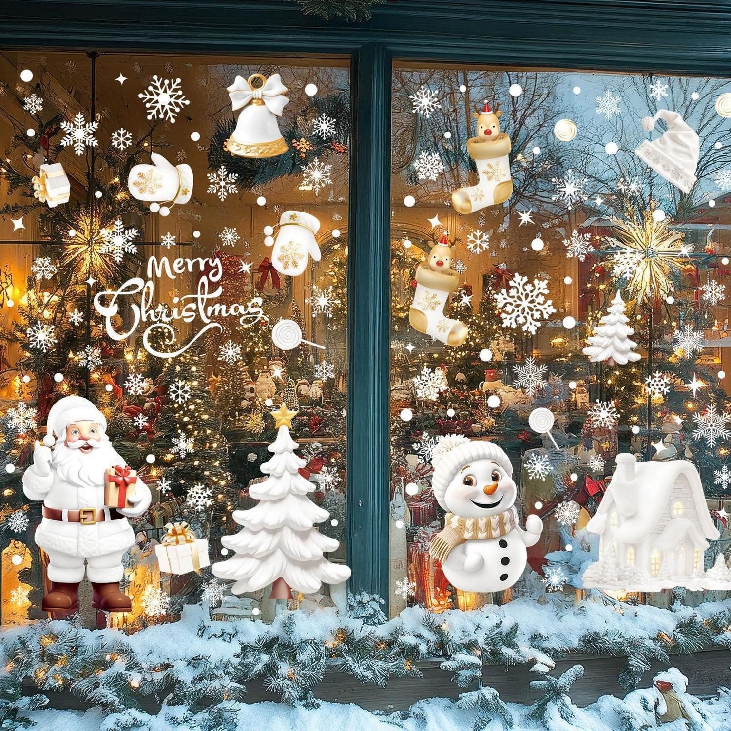 LuxusKollektion Fensterbild Fensterbilder Weihnachten Weiss 9 Bogen