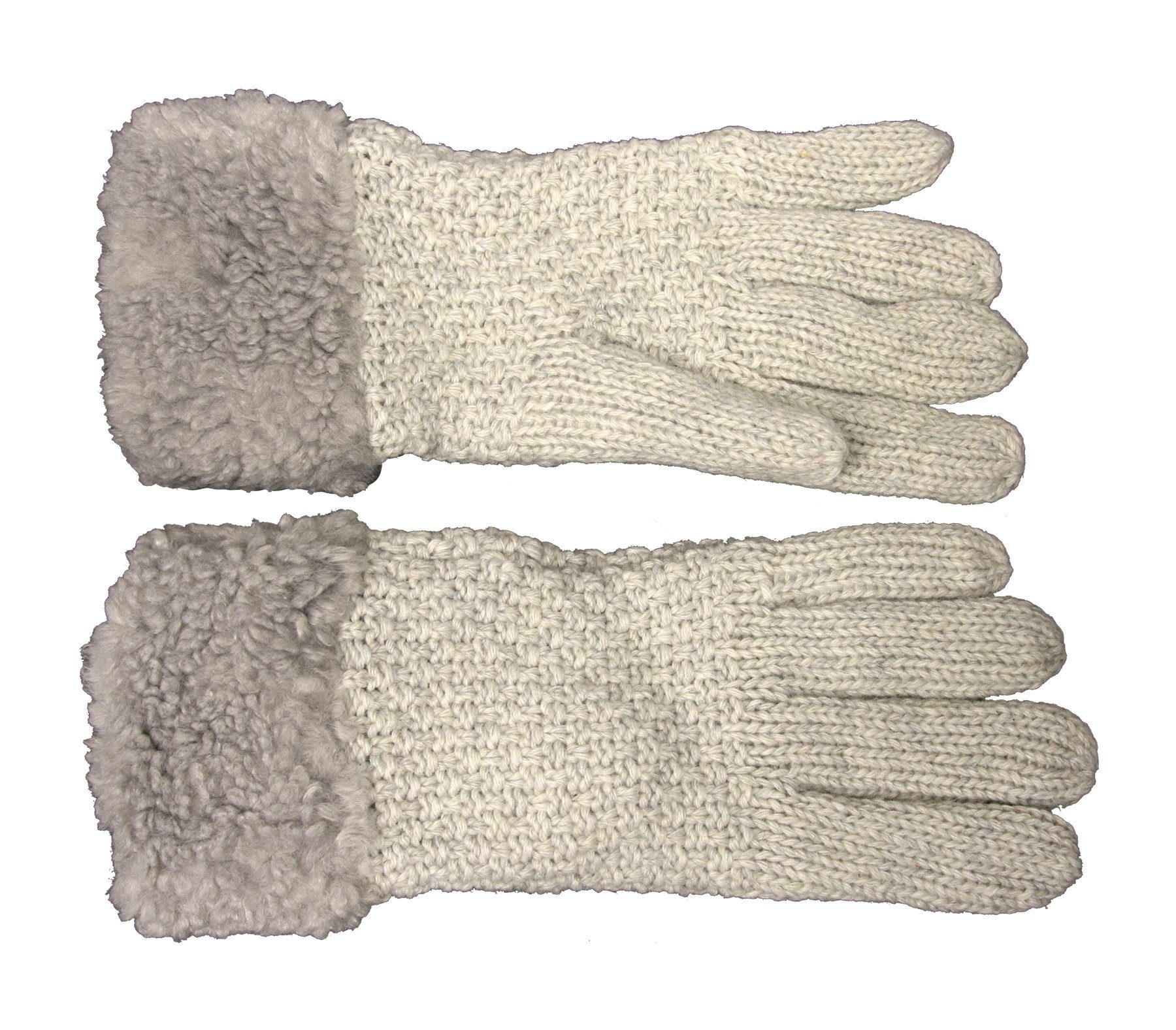 Uhrengeschäft cofi1453 Strickhandschuhe Handschuhe Warme Winter Frauen Grau für warm Damen
