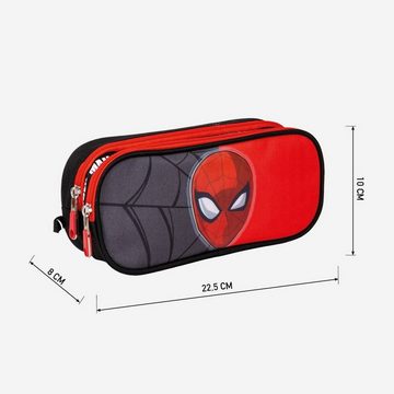 Spiderman Federtasche Spiderman Zweifaches Mehrzweck-Etui Schwarz 22,5 x 8 x 10 cm