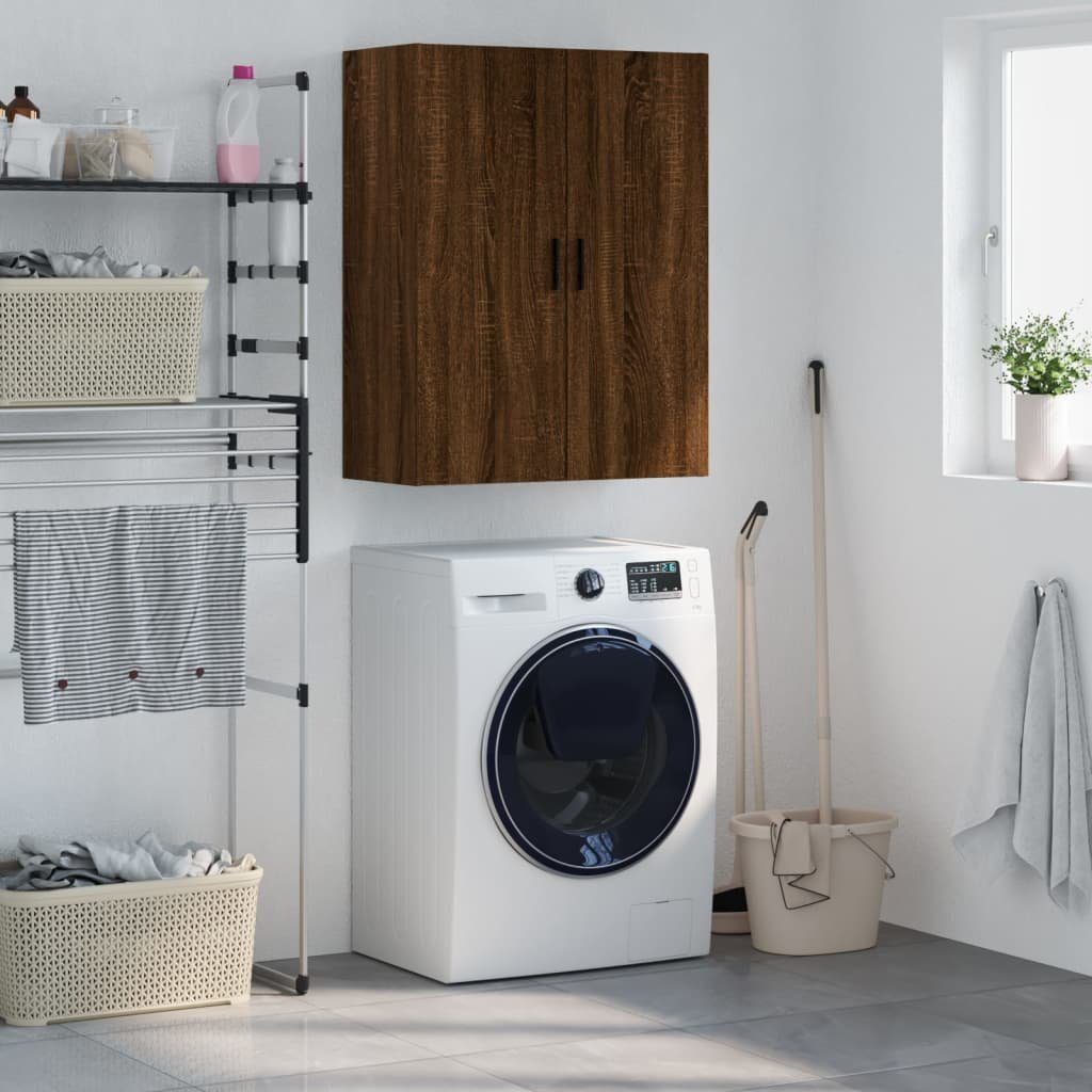 furnicato Wandhängeschrank Wandschrank Braun Eichen-Optik 69,5x34x90 cm, 1-tlg.