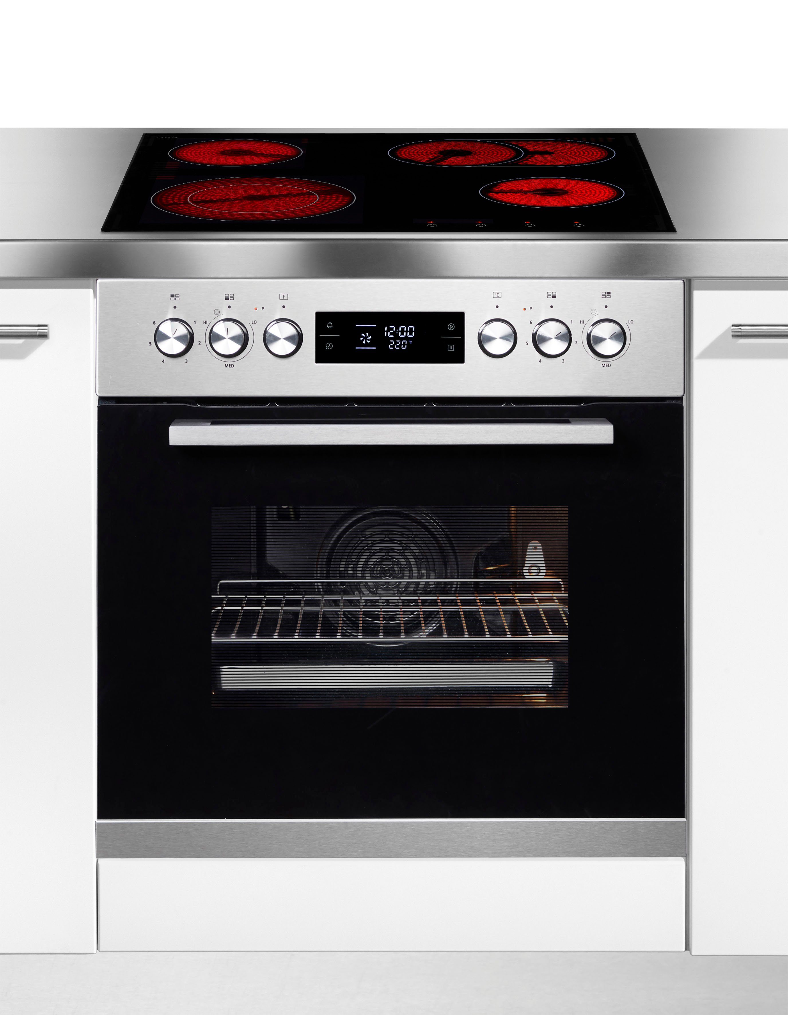 Hanseatic Elektro-Herd-Set HBCO7010PA1 + HC46066CB, mit 1-fach-Teleskopauszug, Pyrolyse-Selbstreinigung, Pyrolyse-Selbstreinigung: Nie mehr den Backofen schrubben