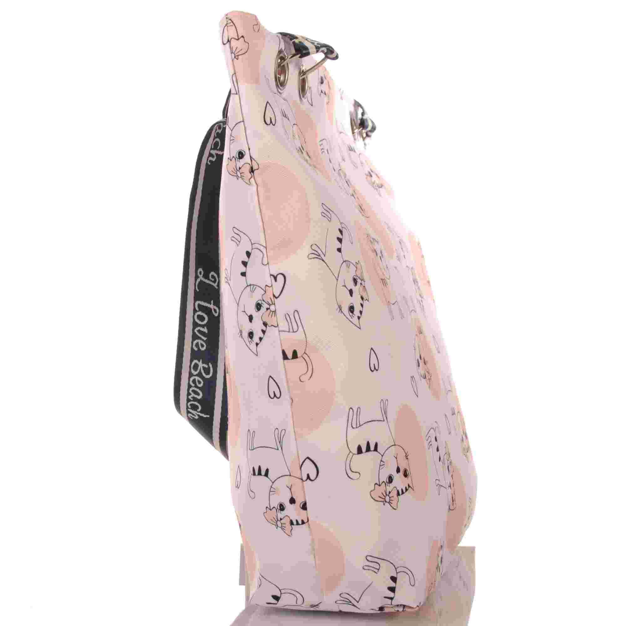 KMISSO Umhängetasche Strandtasche Katze mit Reißverschluss 30751 (1-tlg), im eleganten Look
