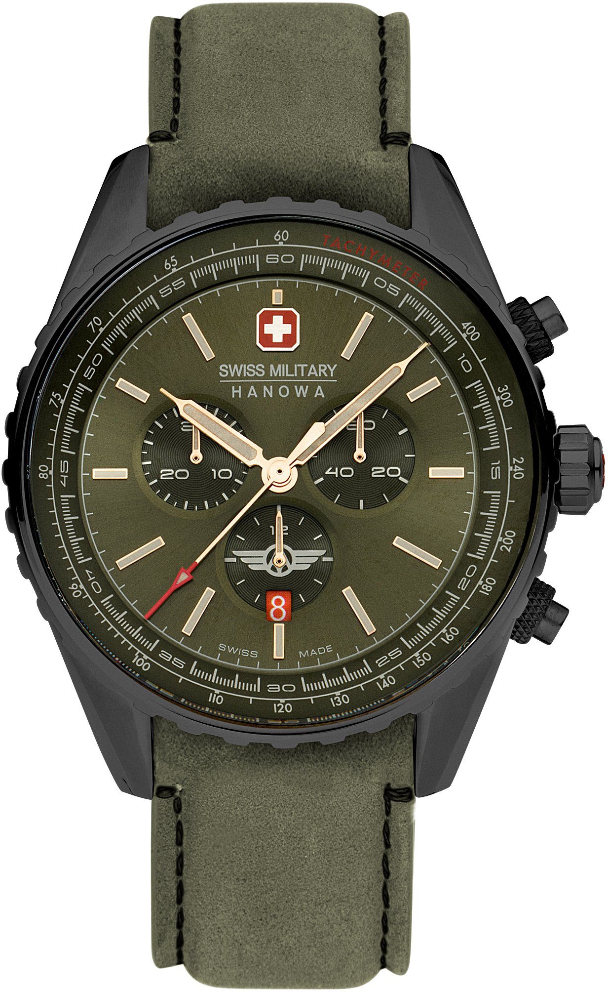 Swiss Military Hanowa Chronograph AFTERBURN CHRONO, SMWGC0000340, Quarzuhr, Herrenuhr, Datum, Stoppfunktion, Saphirglas, Swiss Made