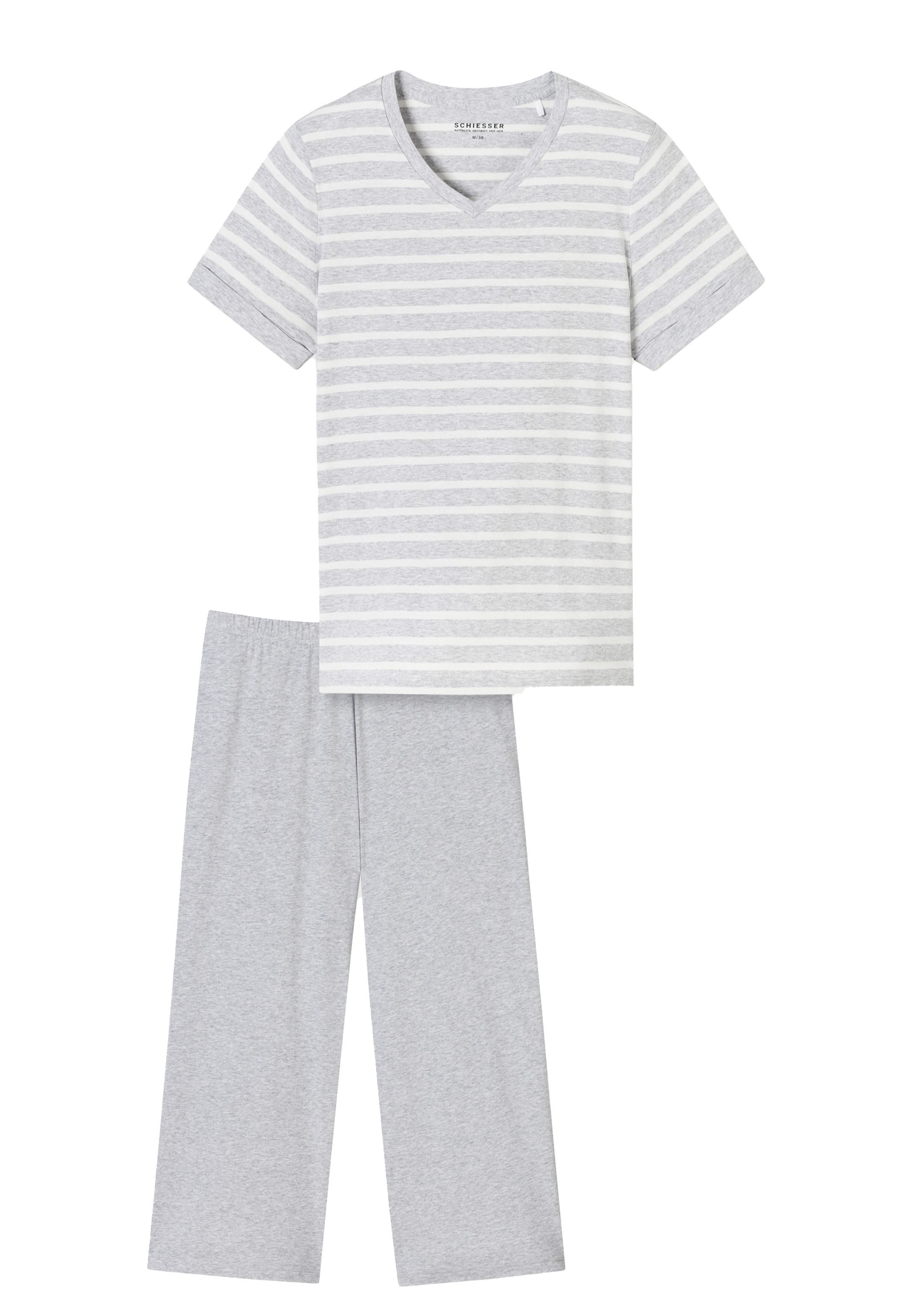 Schiesser Pyjama Casual Essentials (Set, 2 tlg) Schlafanzug - Baumwolle - A günstig online kaufen