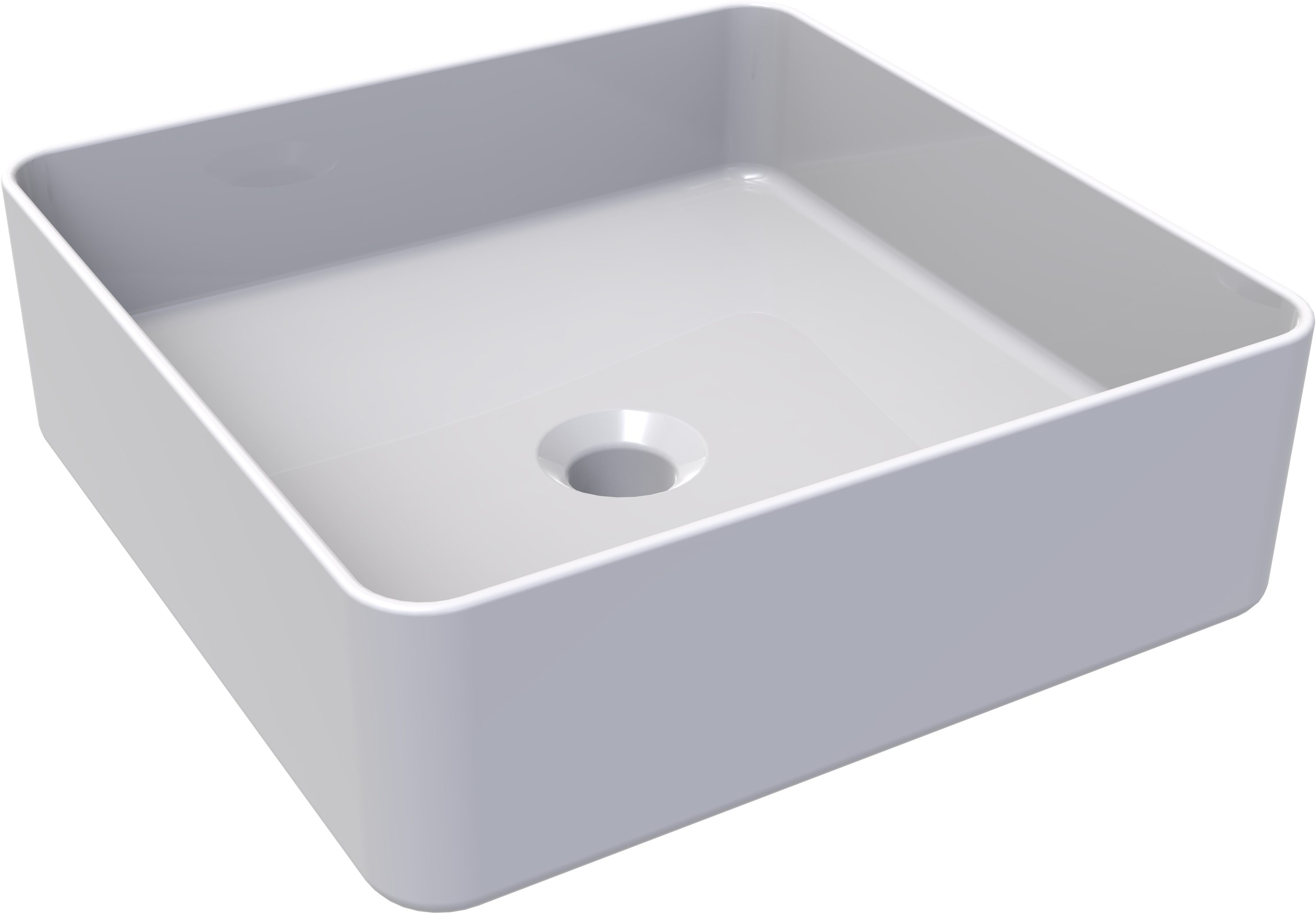 welltime Aufsatzwaschbecken QUADRINO, NANO Glasur